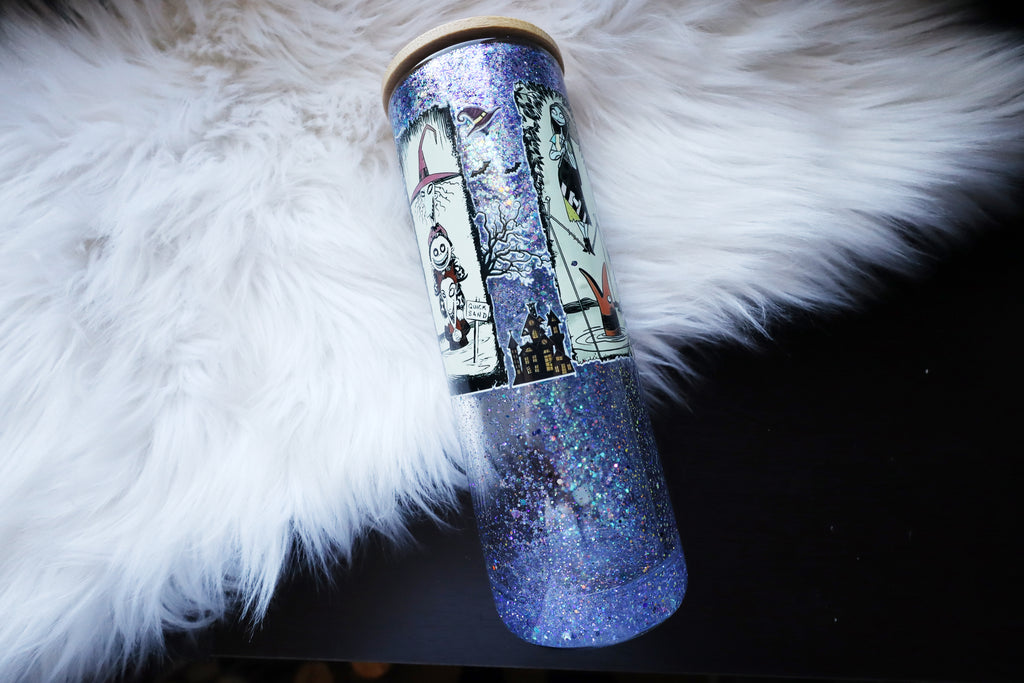 20oz Glass Snow Globe Tumbler - This is Halloween!