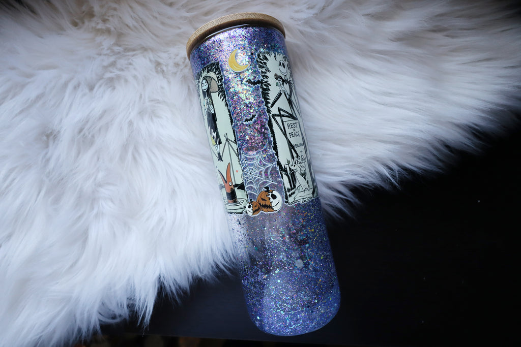 20oz Glass Snow Globe Tumbler - This is Halloween!