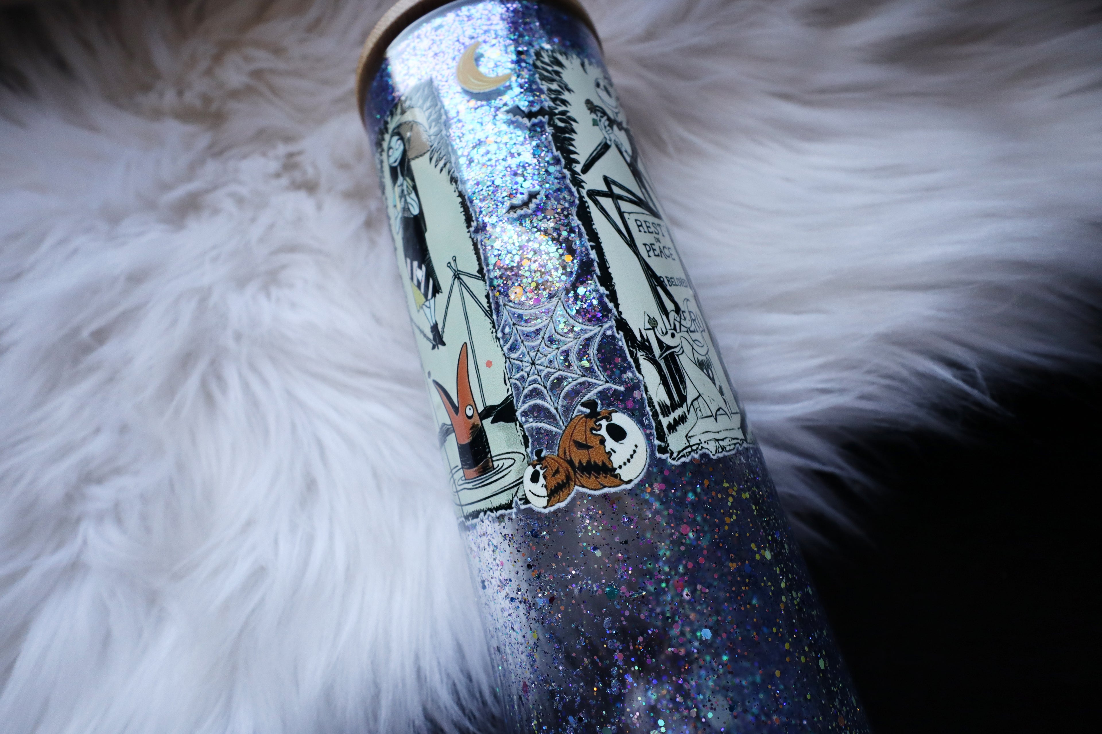 20oz Glass Snow Globe Tumbler - This is Halloween!