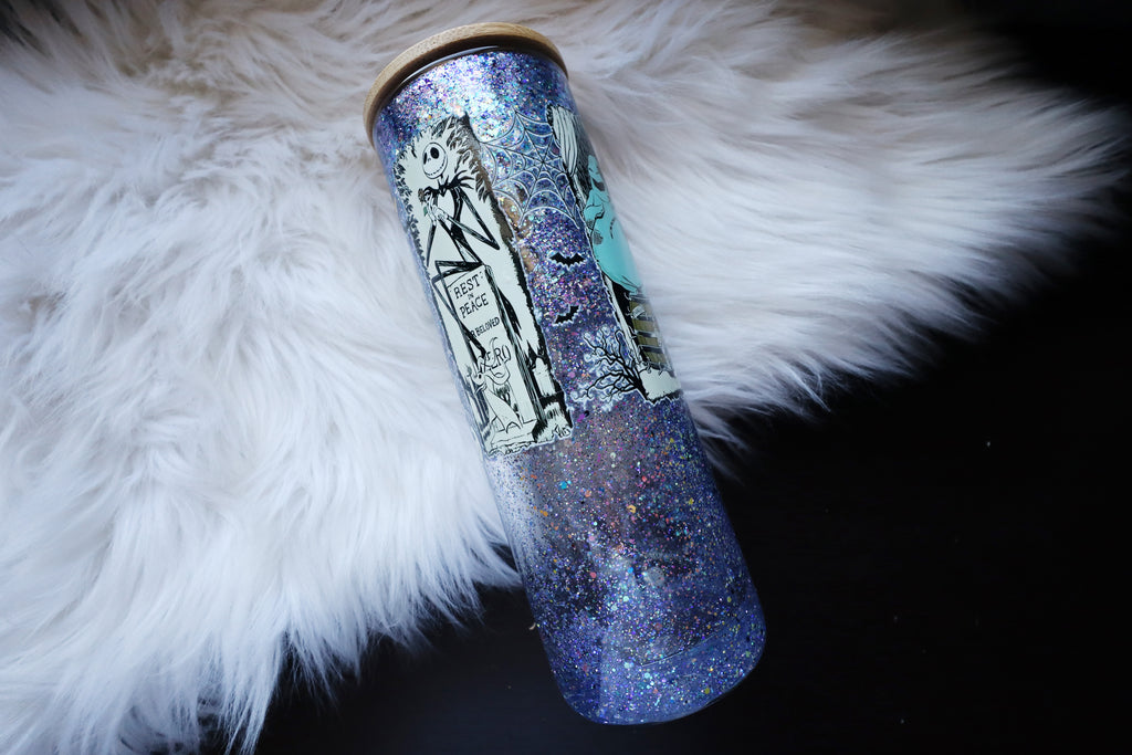 20oz Glass Snow Globe Tumbler - This is Halloween!