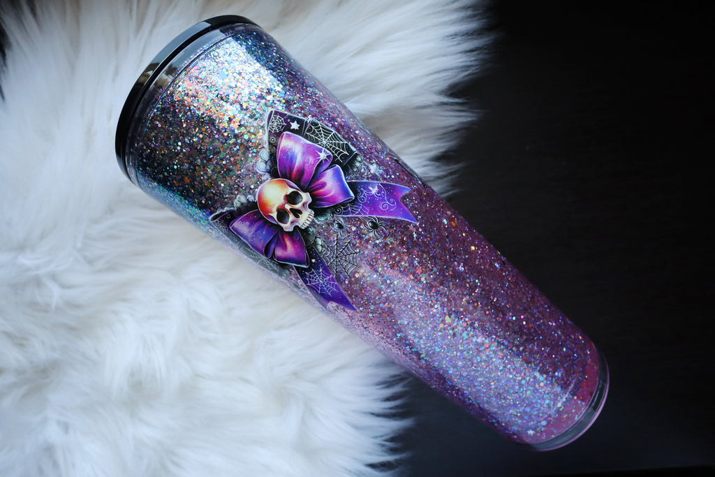 24oz Acrylic Snow Globe Tumbler - Spooky