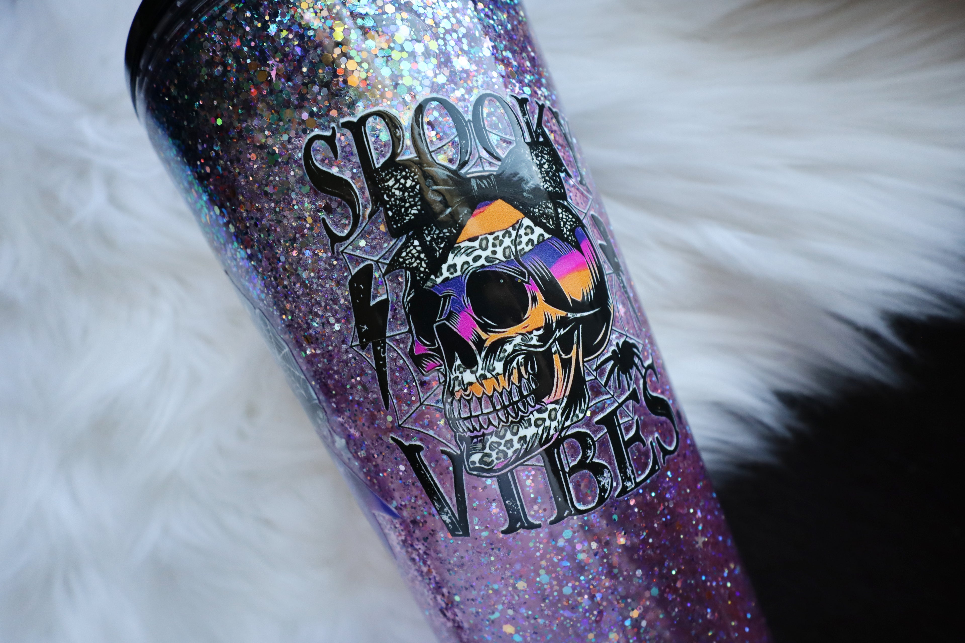 24oz Acrylic Snow Globe Tumbler - Spooky