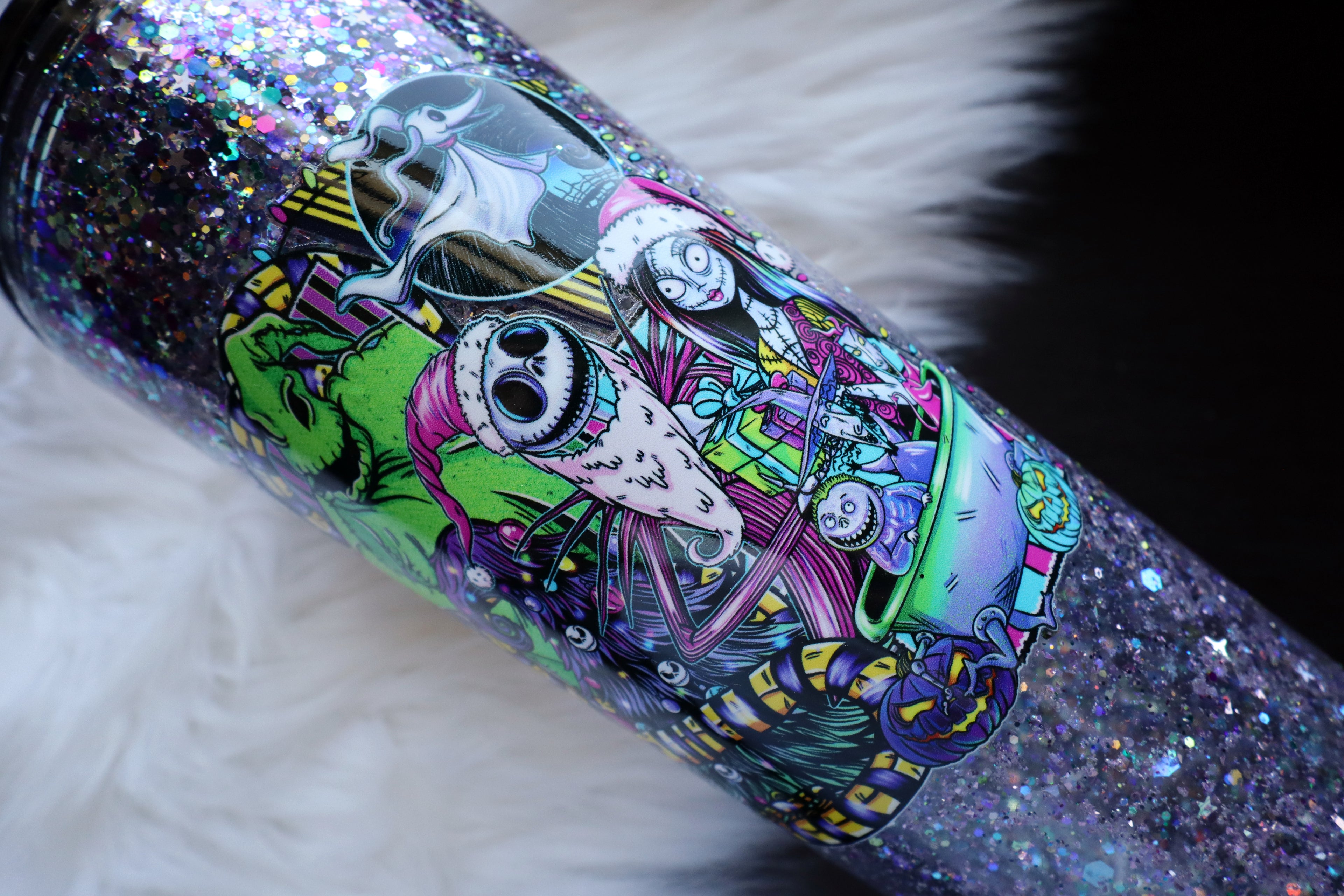 24oz Acrylic Snow Globe Tumbler - Spooky Xmas