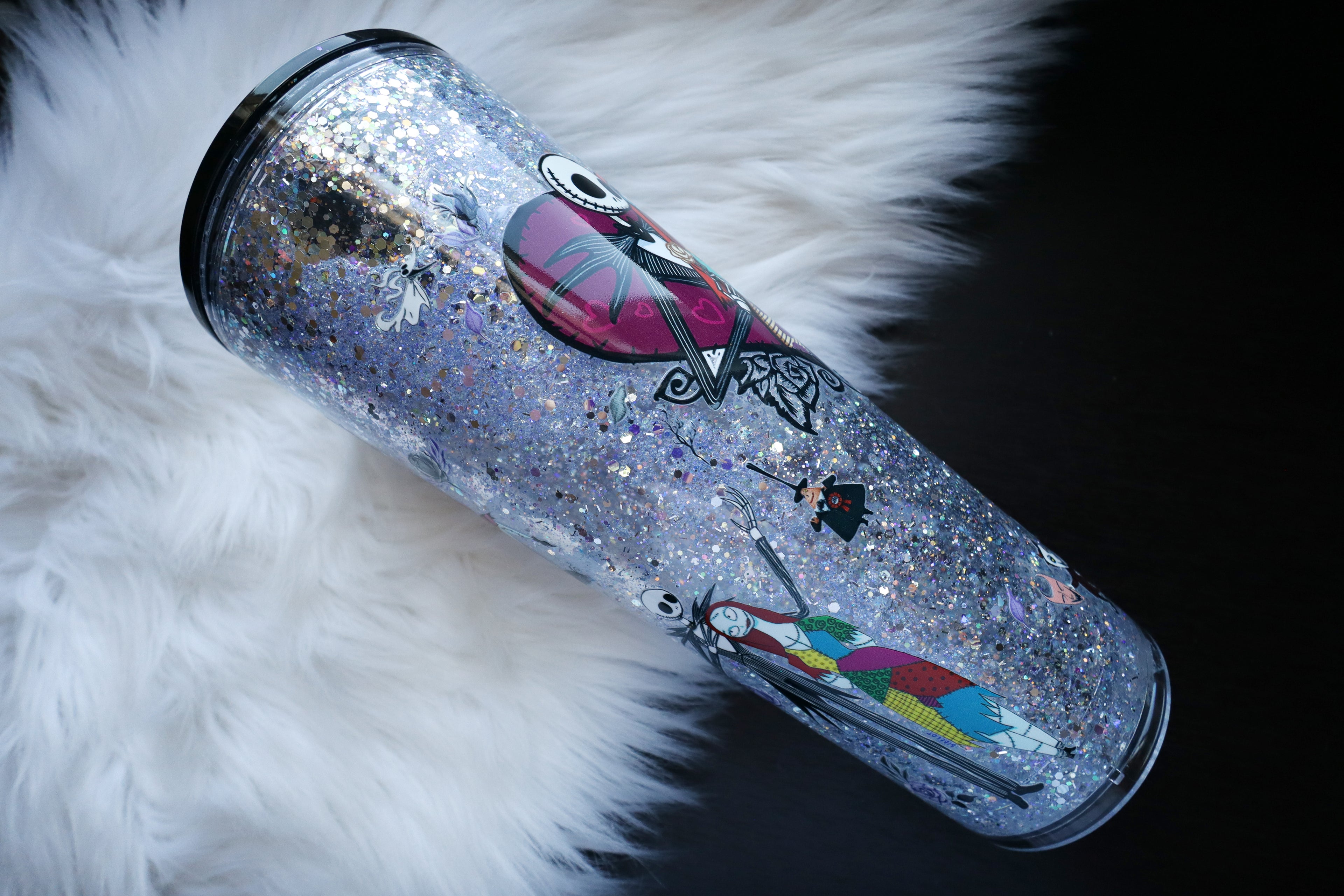 24oz Acrylic Snow Globe Tumbler - Spooky Characters