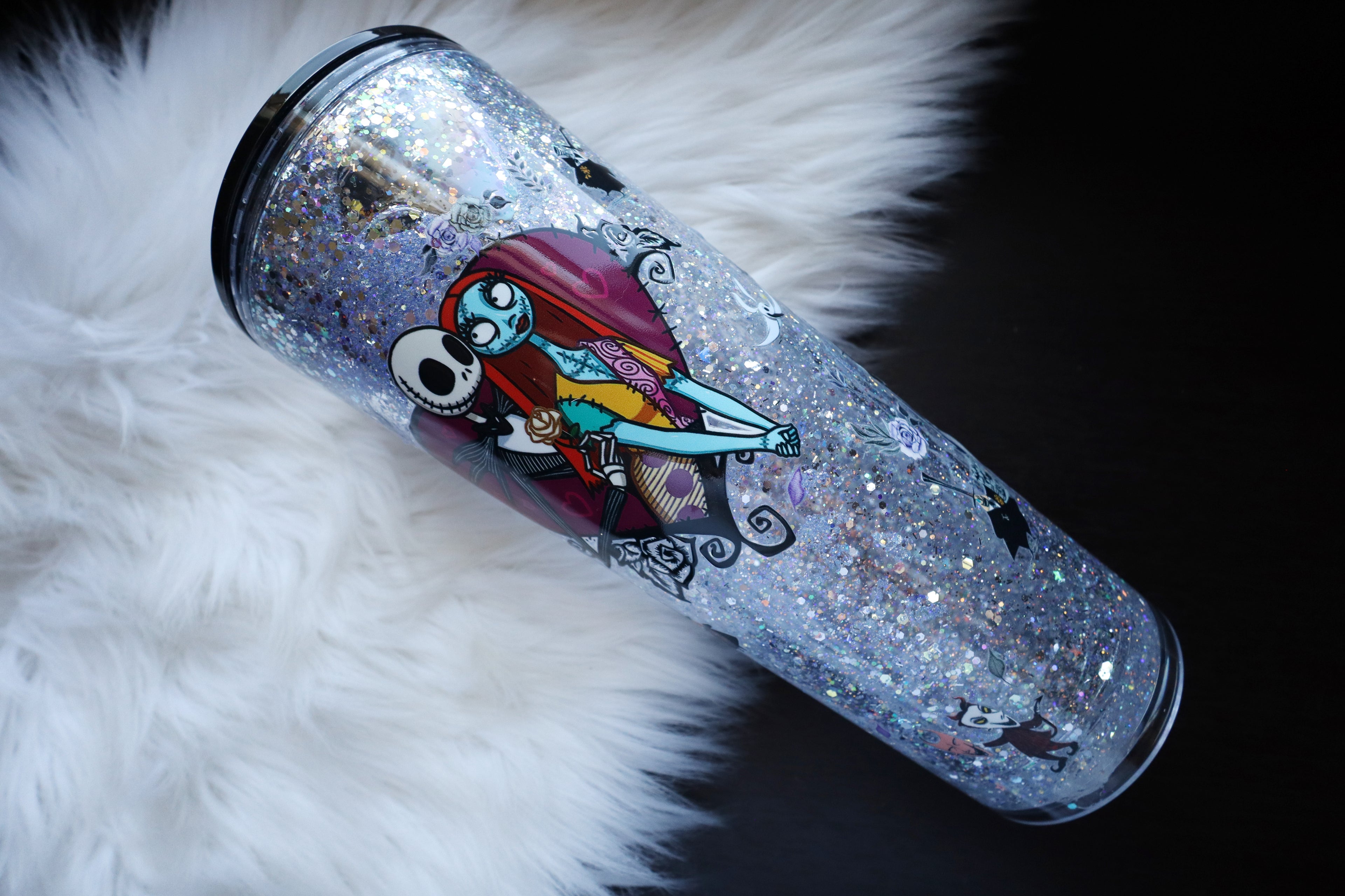 24oz Acrylic Snow Globe Tumbler - Spooky Characters