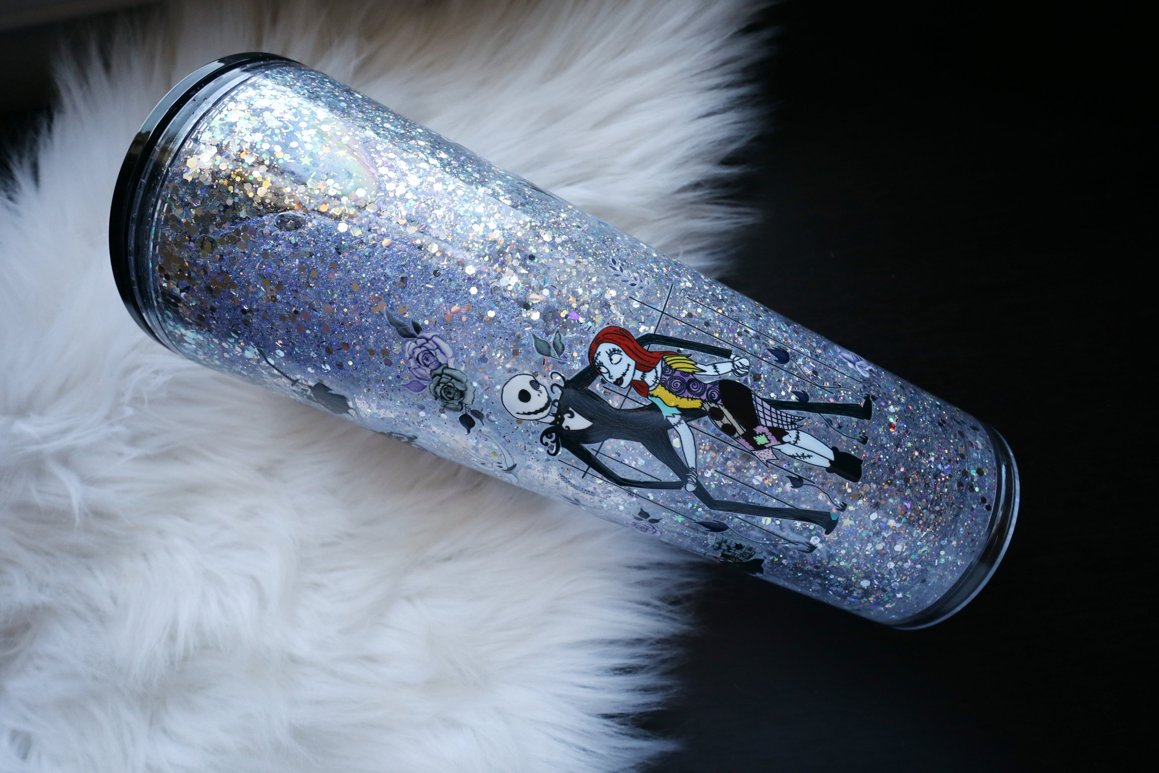 24oz Acrylic Snow Globe Tumbler - Spooky Characters