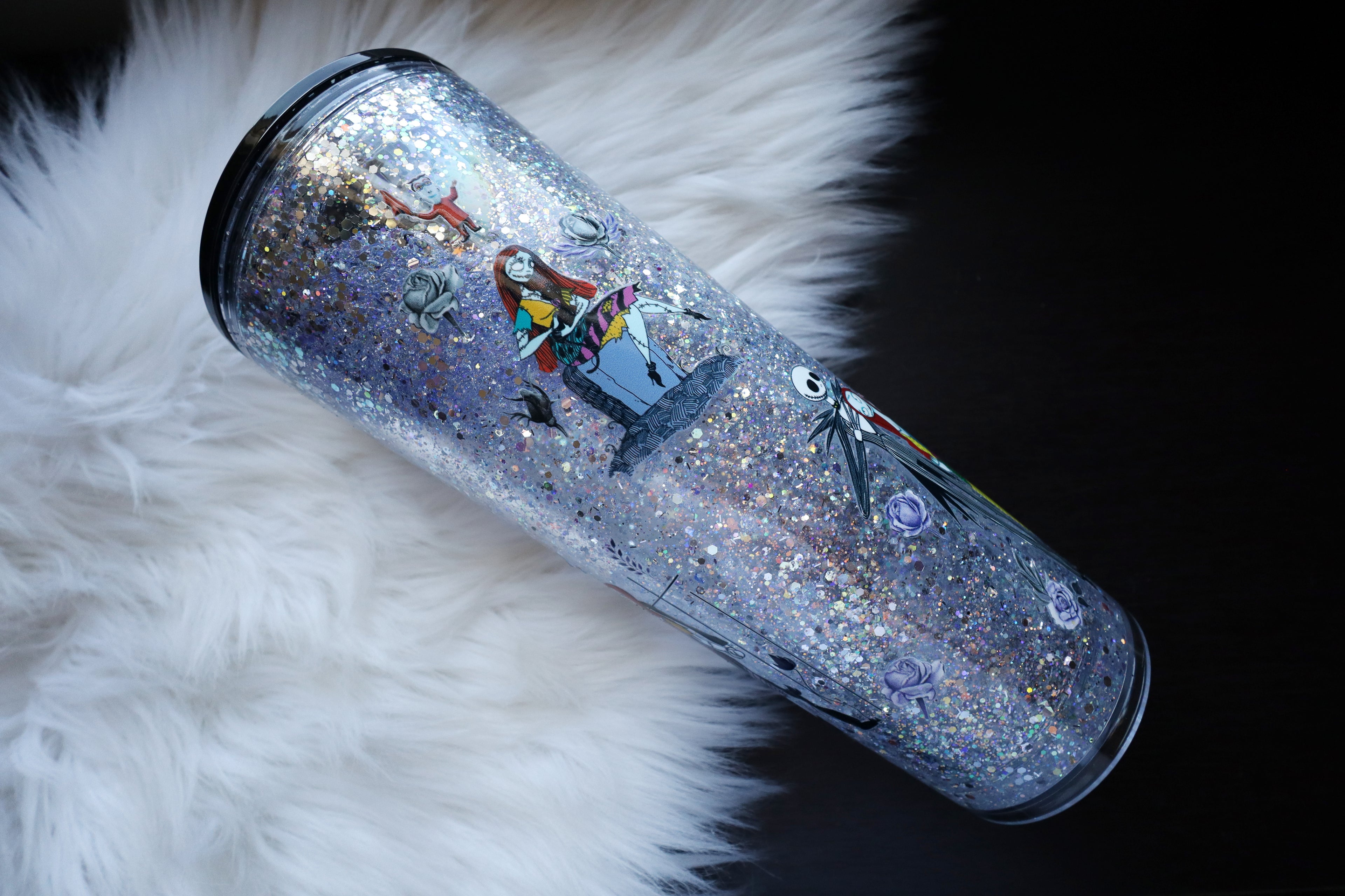 24oz Acrylic Snow Globe Tumbler - Spooky Characters