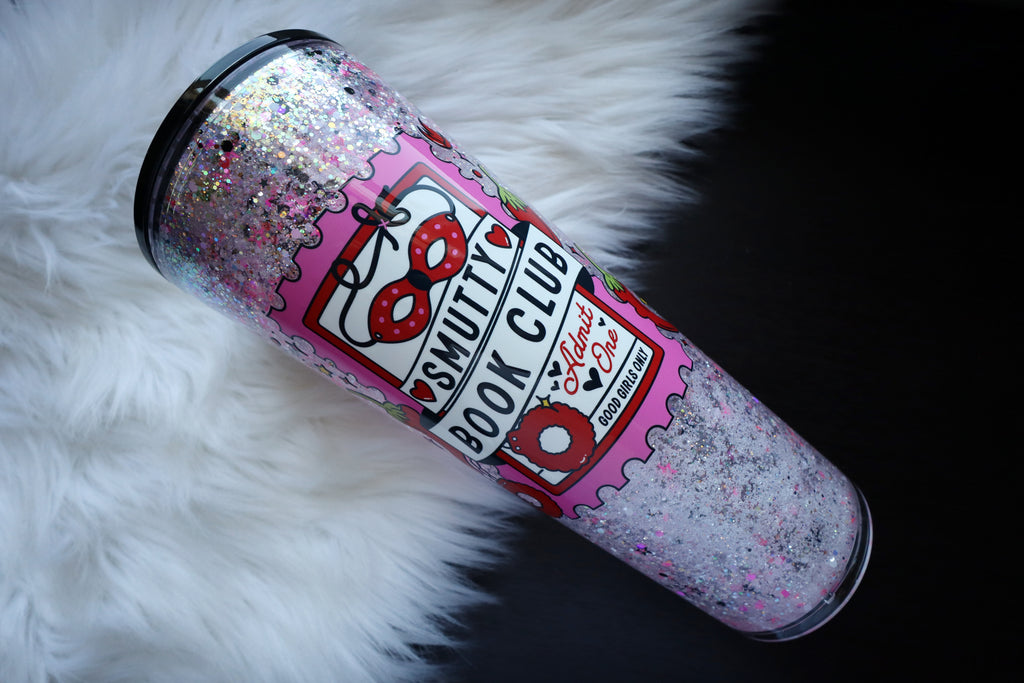 24oz Acrylic Snow Globe Tumbler - Smutty Book Club
