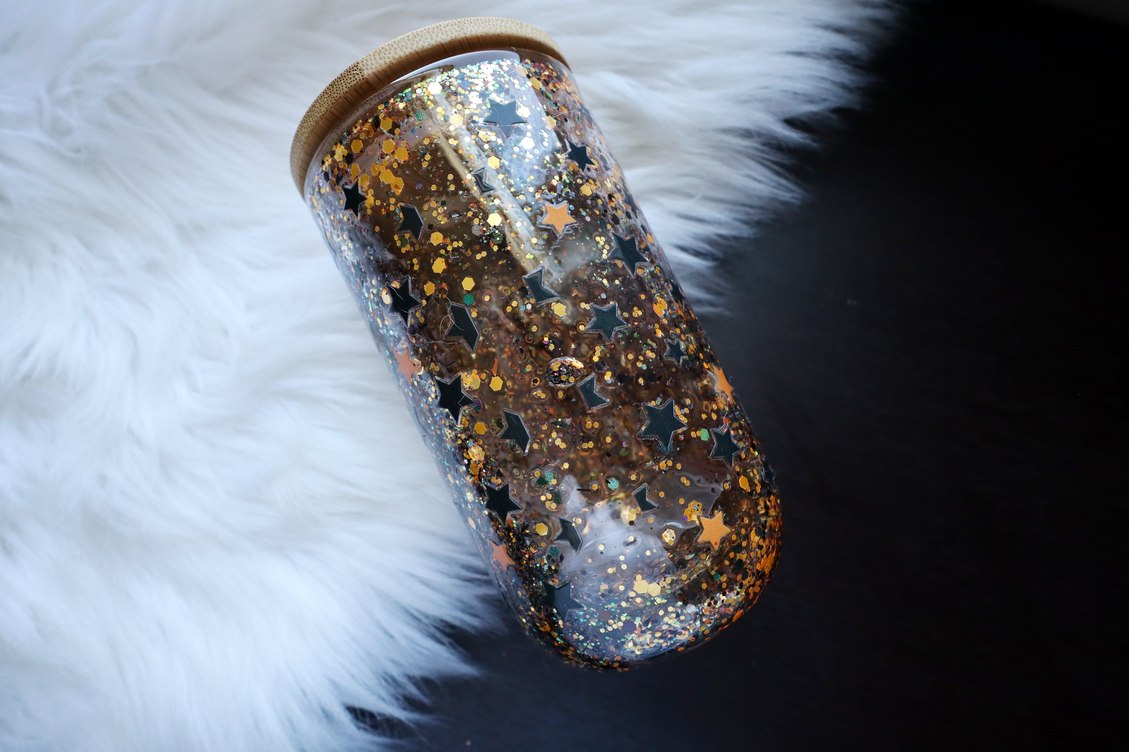 14oz Glass Snow Globe Wine Tumbler - Season to be Spooky