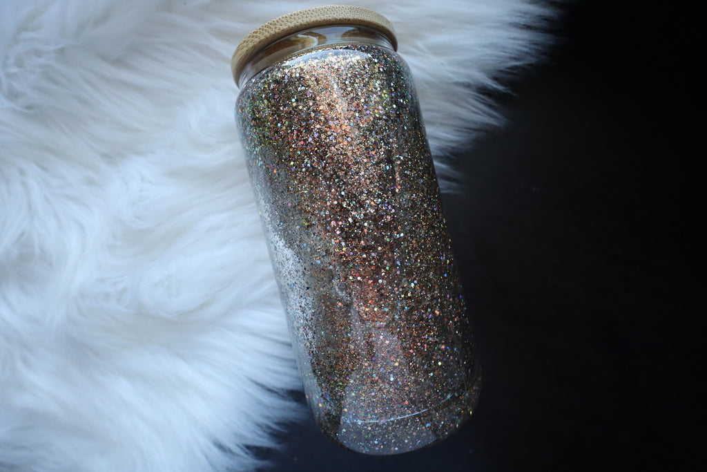 16oz Glass Snow Globe Tumbler - Spooky Coffee