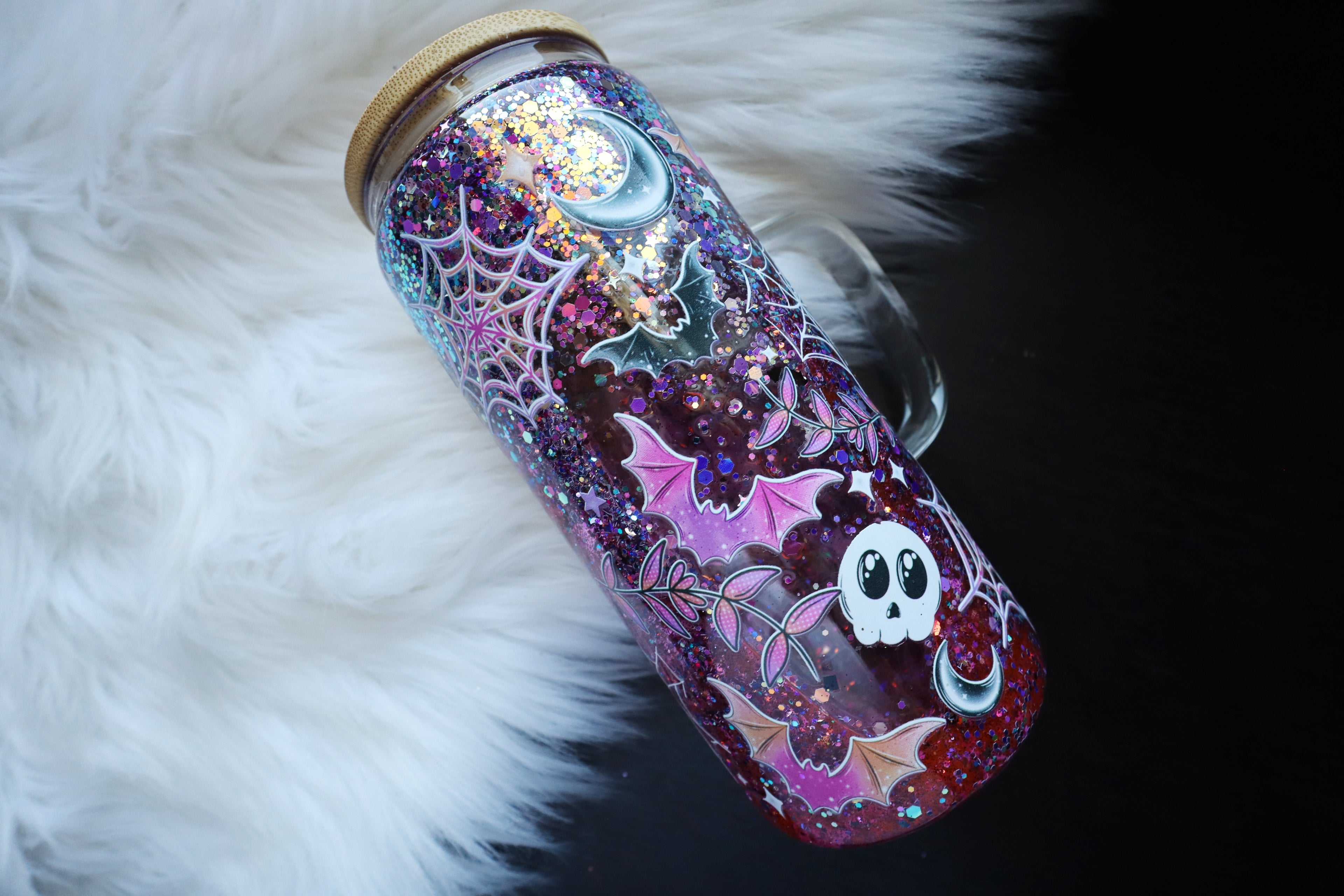 16oz Glass Snow Globe Mug Tumbler - Good Moms Say Bad Words