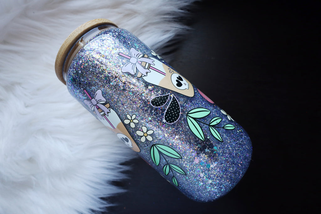 12oz Glass Snow Globe Can Tumbler - Cold Like My Soul