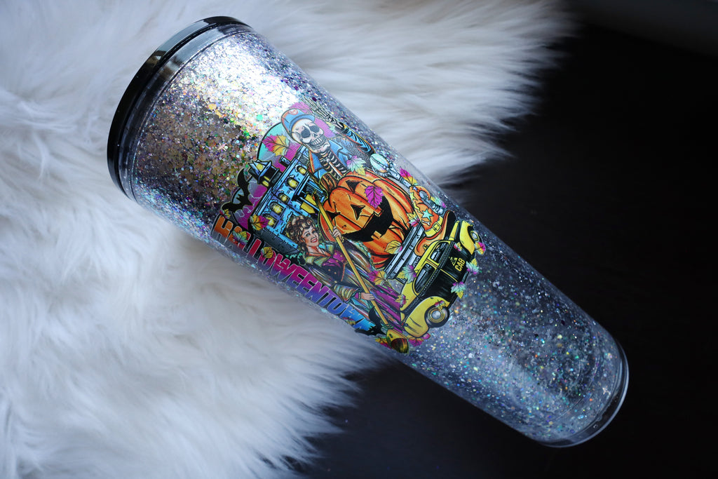 24oz Acrylic Snow Globe Tumbler - Halloween