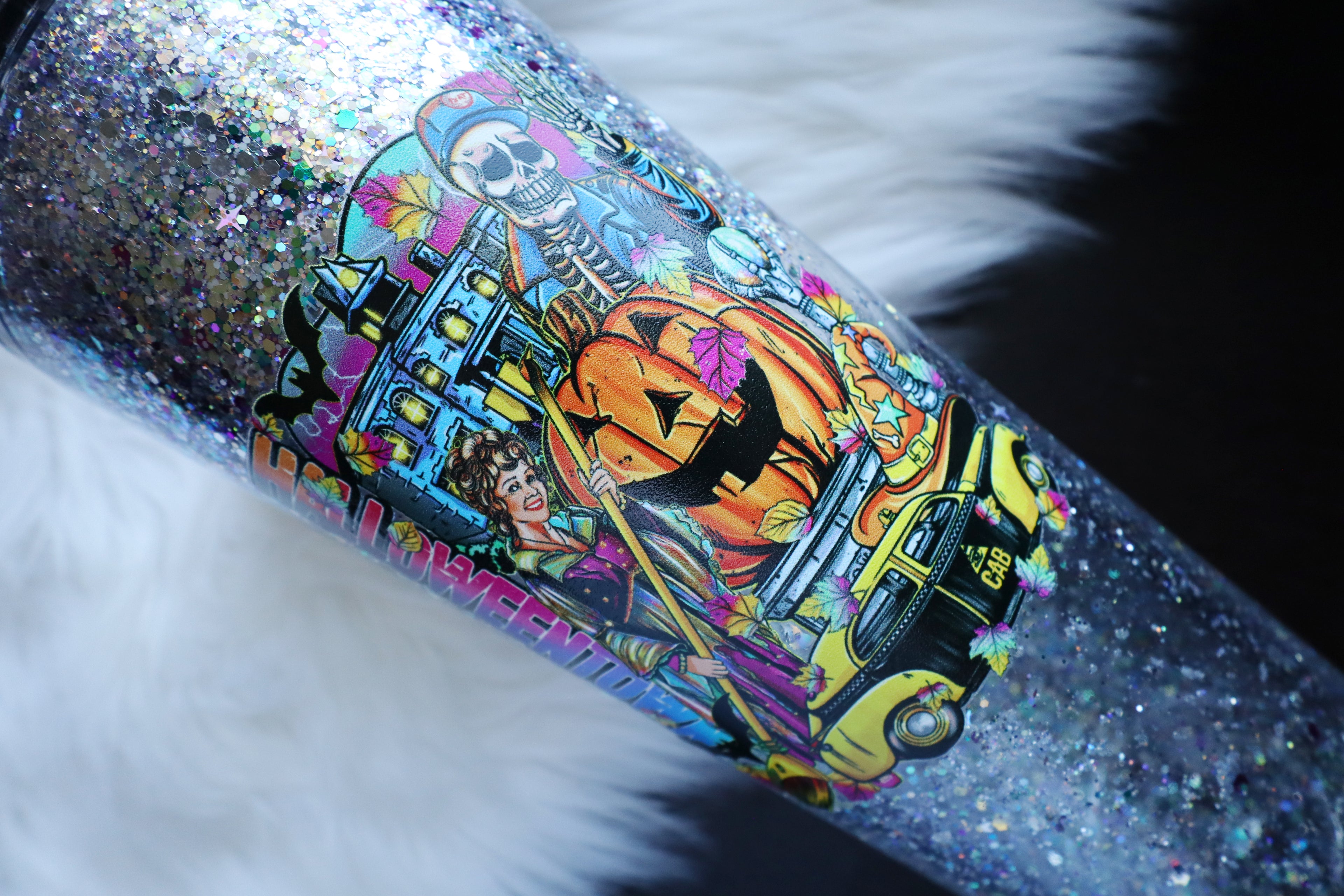 24oz Acrylic Snow Globe Tumbler - Halloween