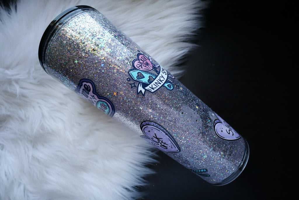 24oz Acrylic Snow Globe Tumbler - Smutty