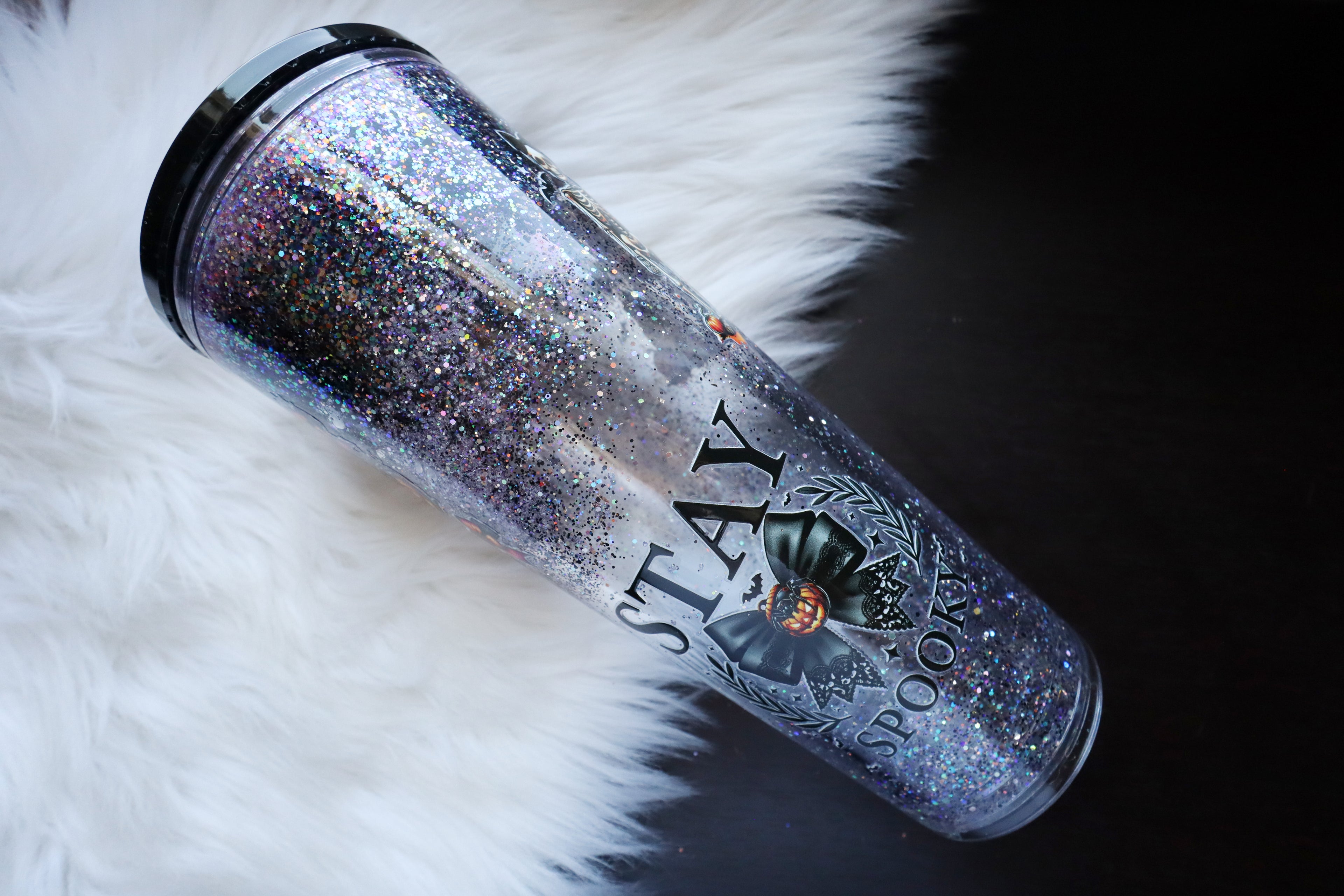 24oz Acrylic Snow Globe Tumbler - Let's Go Ghouls