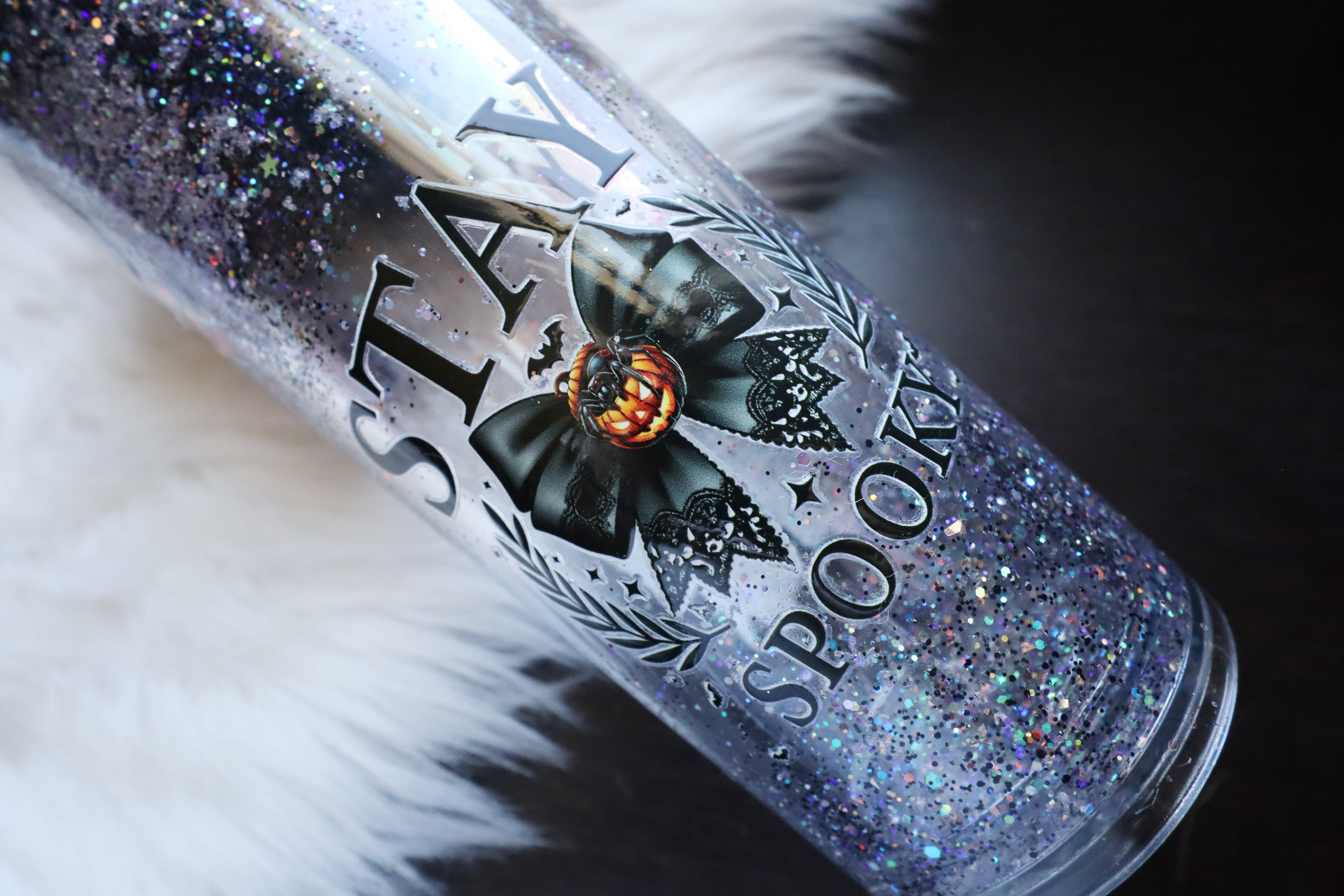 24oz Acrylic Snow Globe Tumbler - Let's Go Ghouls