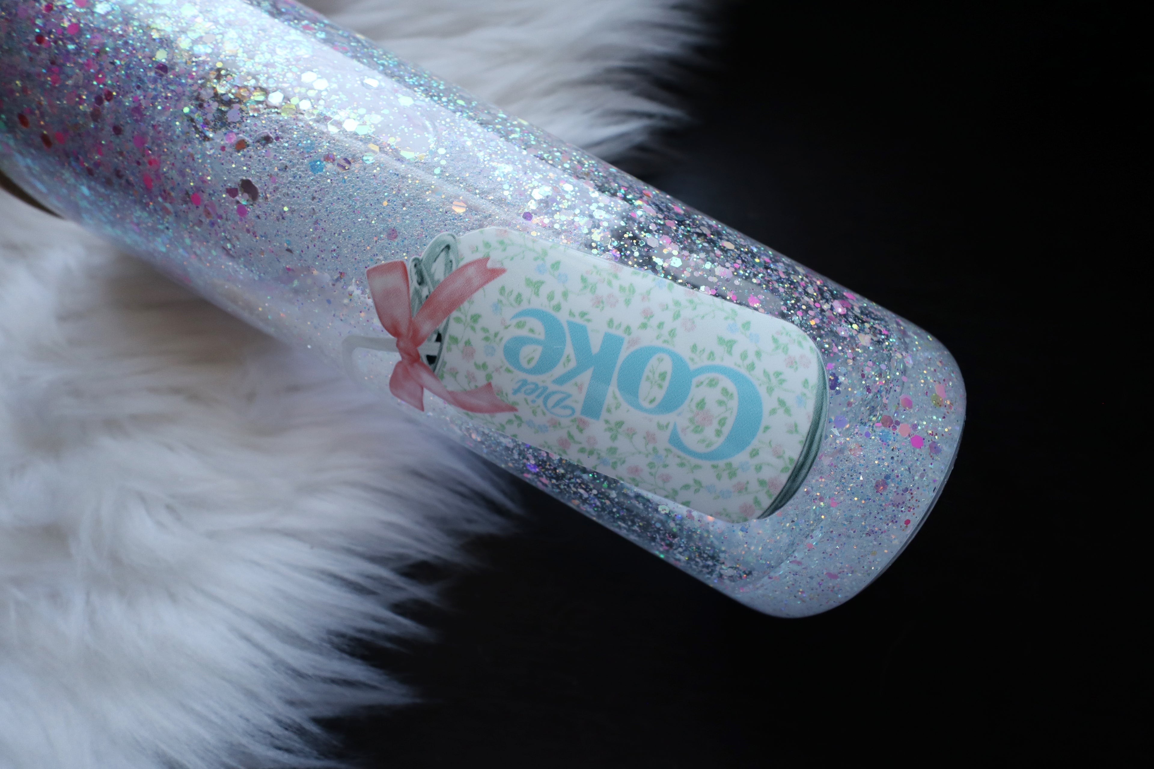 20oz Glass Snow Globe Tumbler - Diet Coke