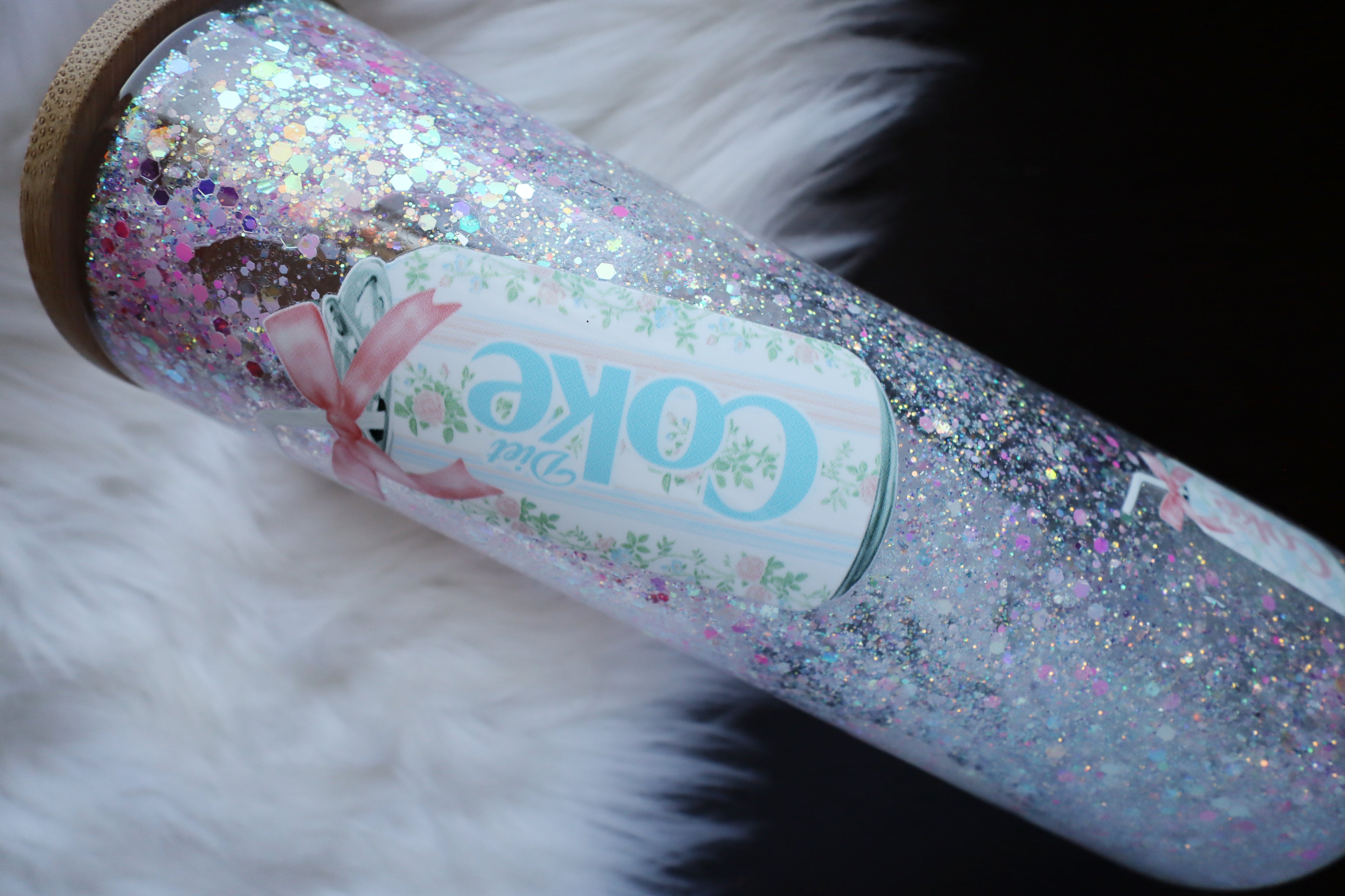 20oz Glass Snow Globe Tumbler - Diet Coke