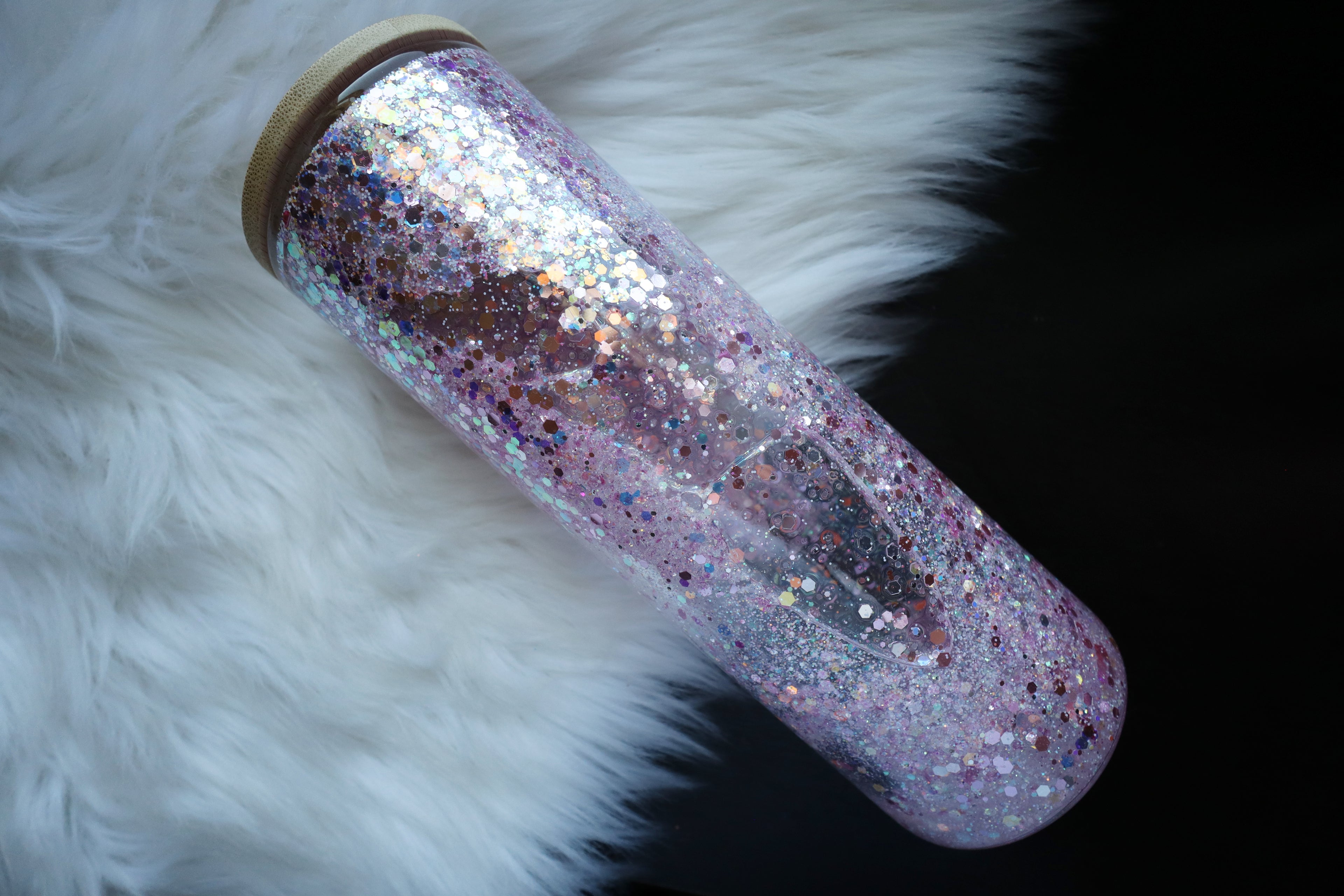 20oz Glass Snow Globe Tumbler - No Feelings Skelly