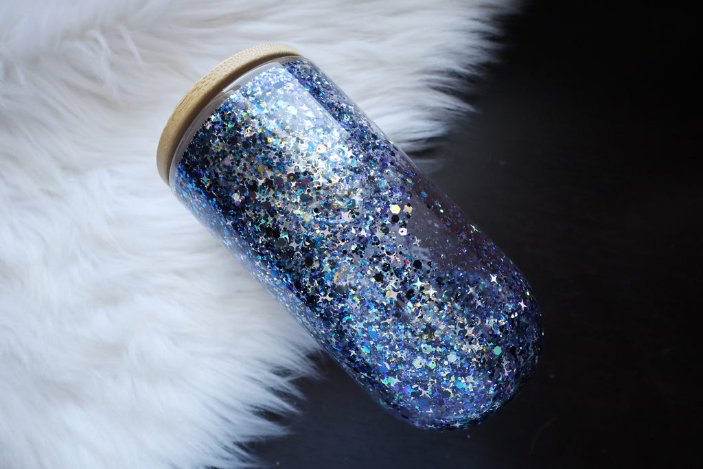 14oz Glass Snow Globe Wine Tumbler - One More Chapter