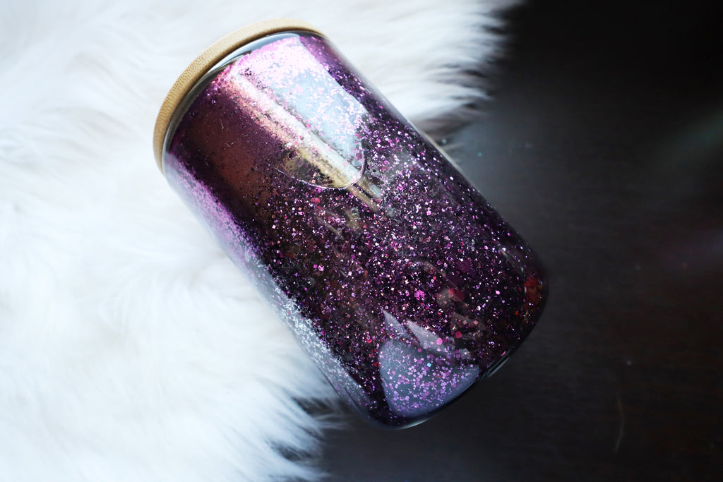 12oz Glass Snow Globe Mug Tumbler - Coffee and Books