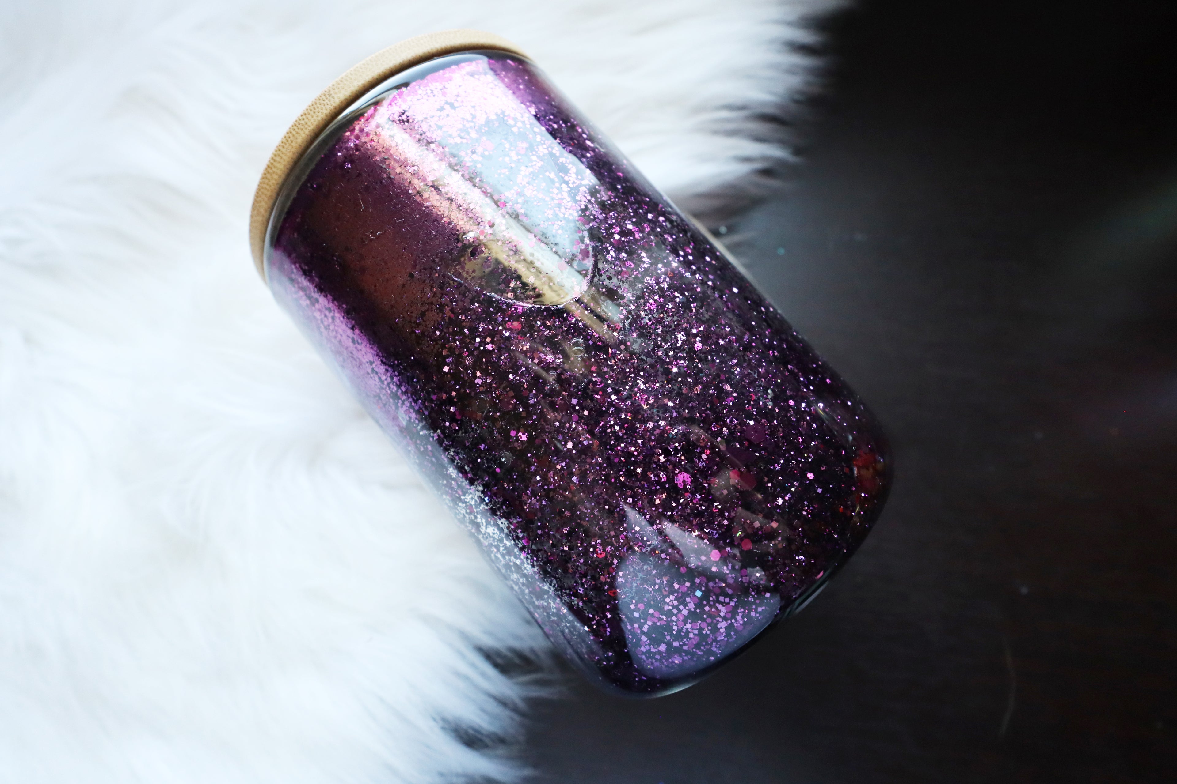 12oz Glass Snow Globe Mug Tumbler - Coffee and Books