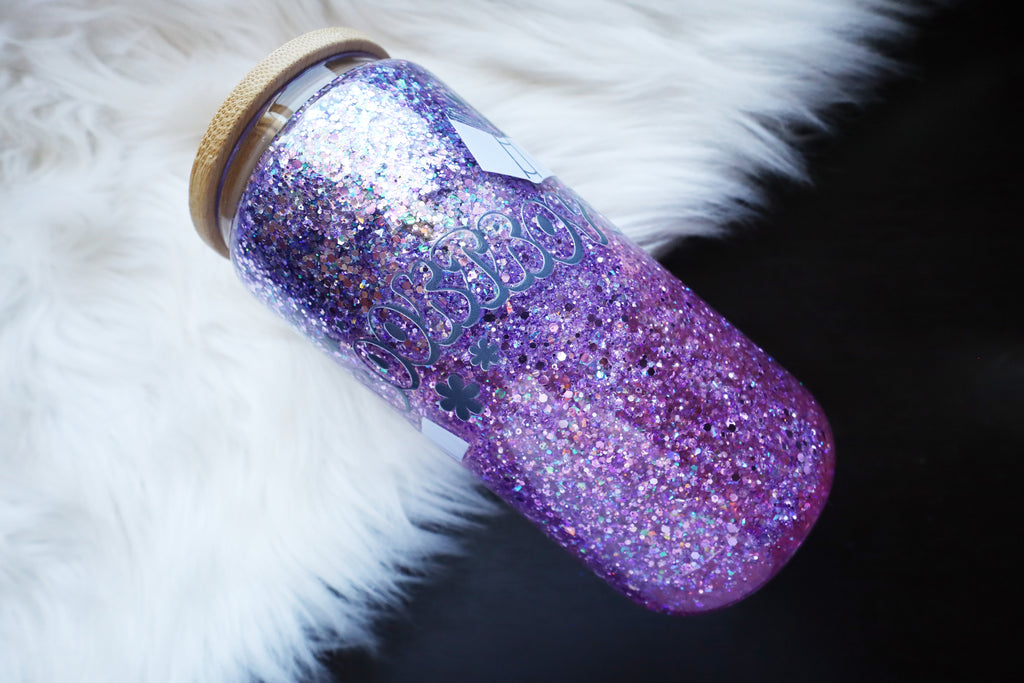 12oz Glass Snow Globe Can Tumbler - Booktrovert