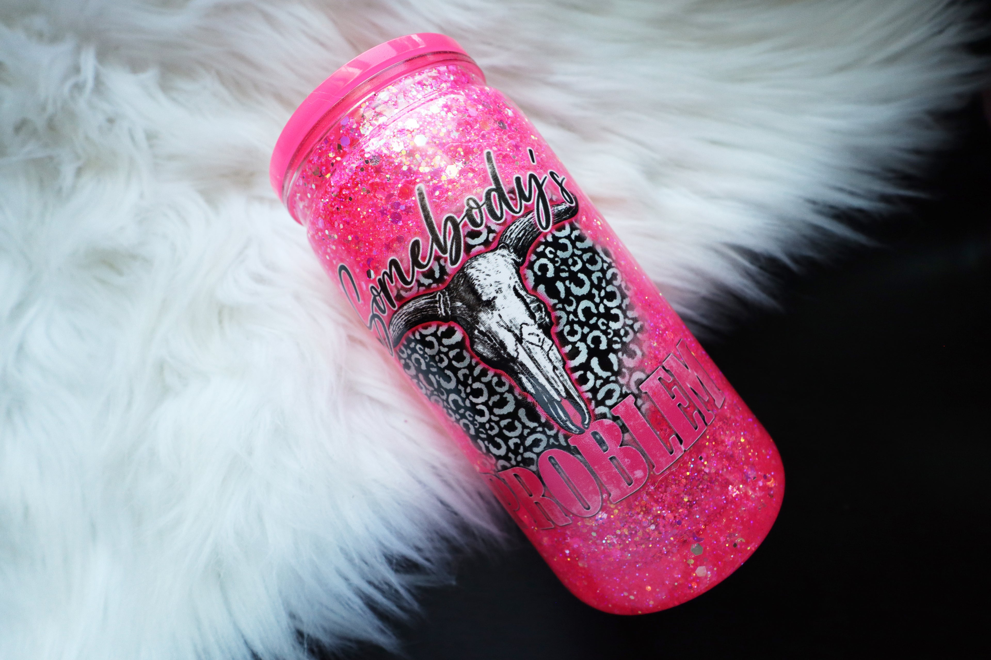 16oz Acrylic Snow Globe Tumbler - Somebody's Problem