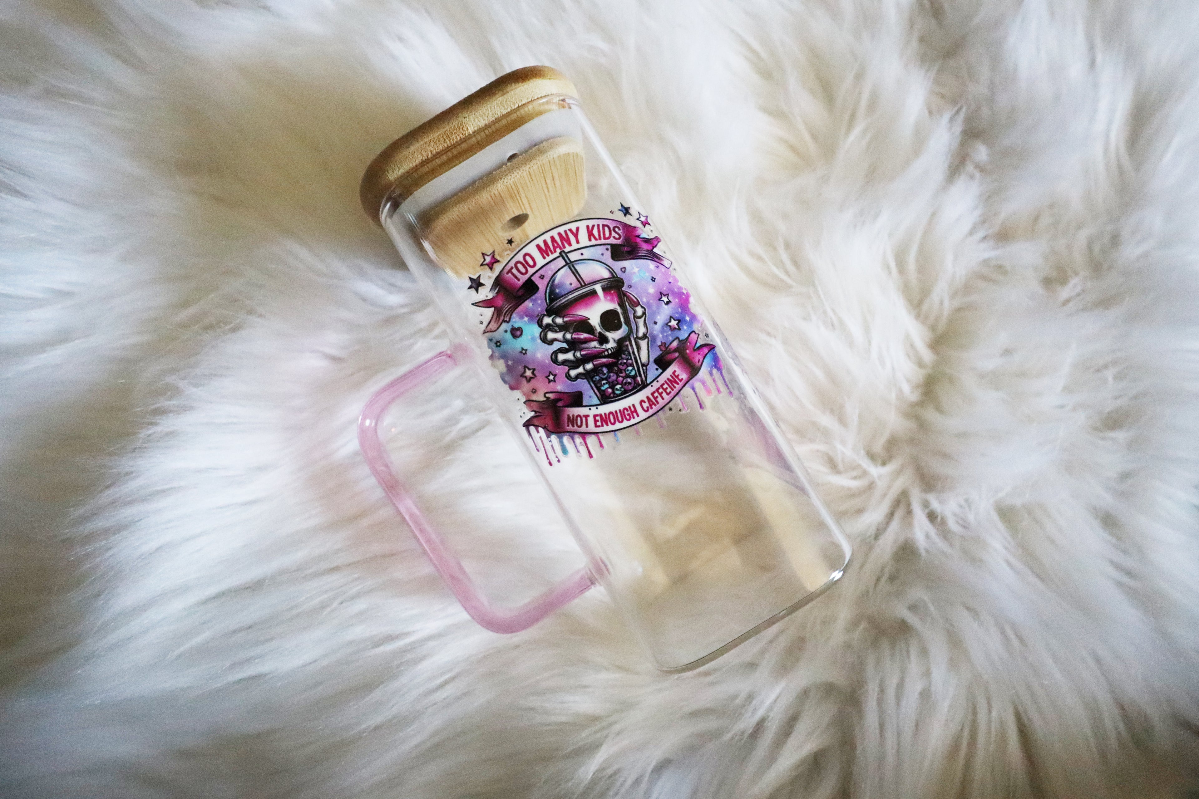 10oz Glass Mug - Skelly Mom