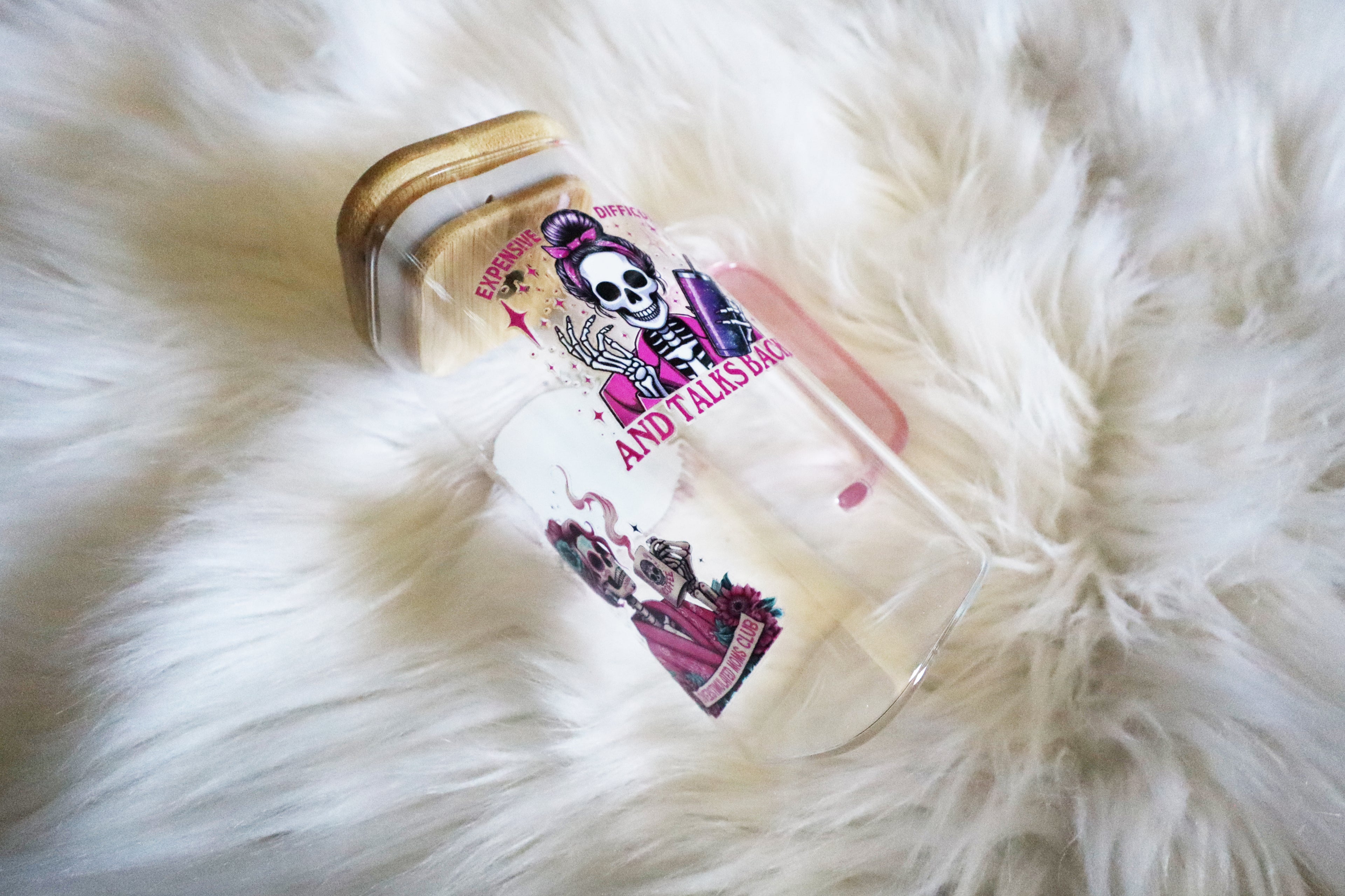 10oz Glass Mug - Skelly Mom