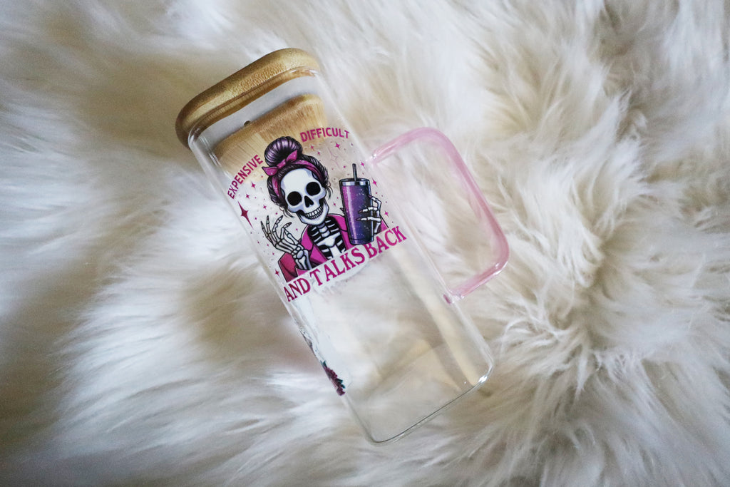 10oz Glass Mug - Skelly Mom
