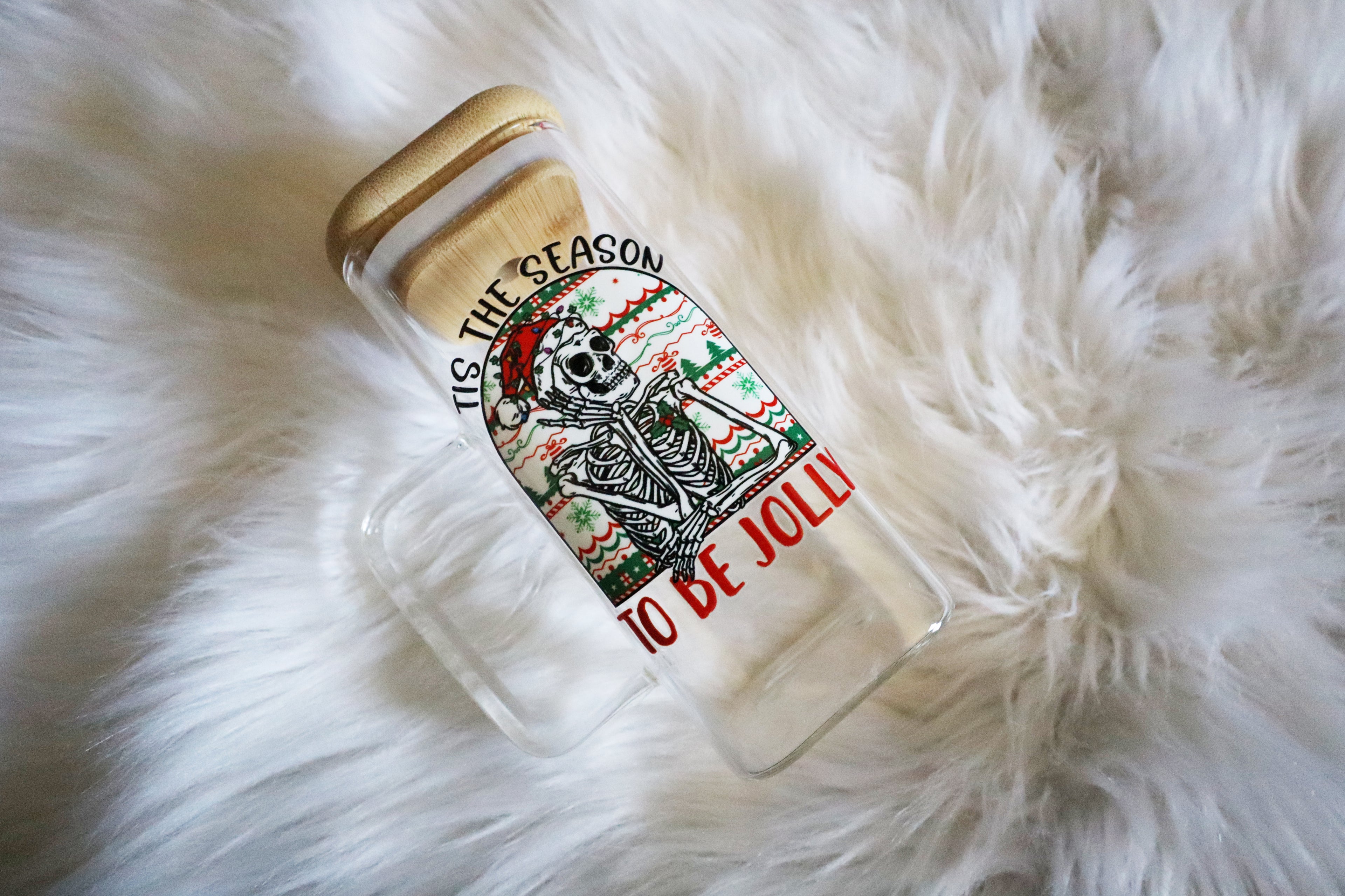 10oz Glass Mug - Tis the Season to Be Jolly