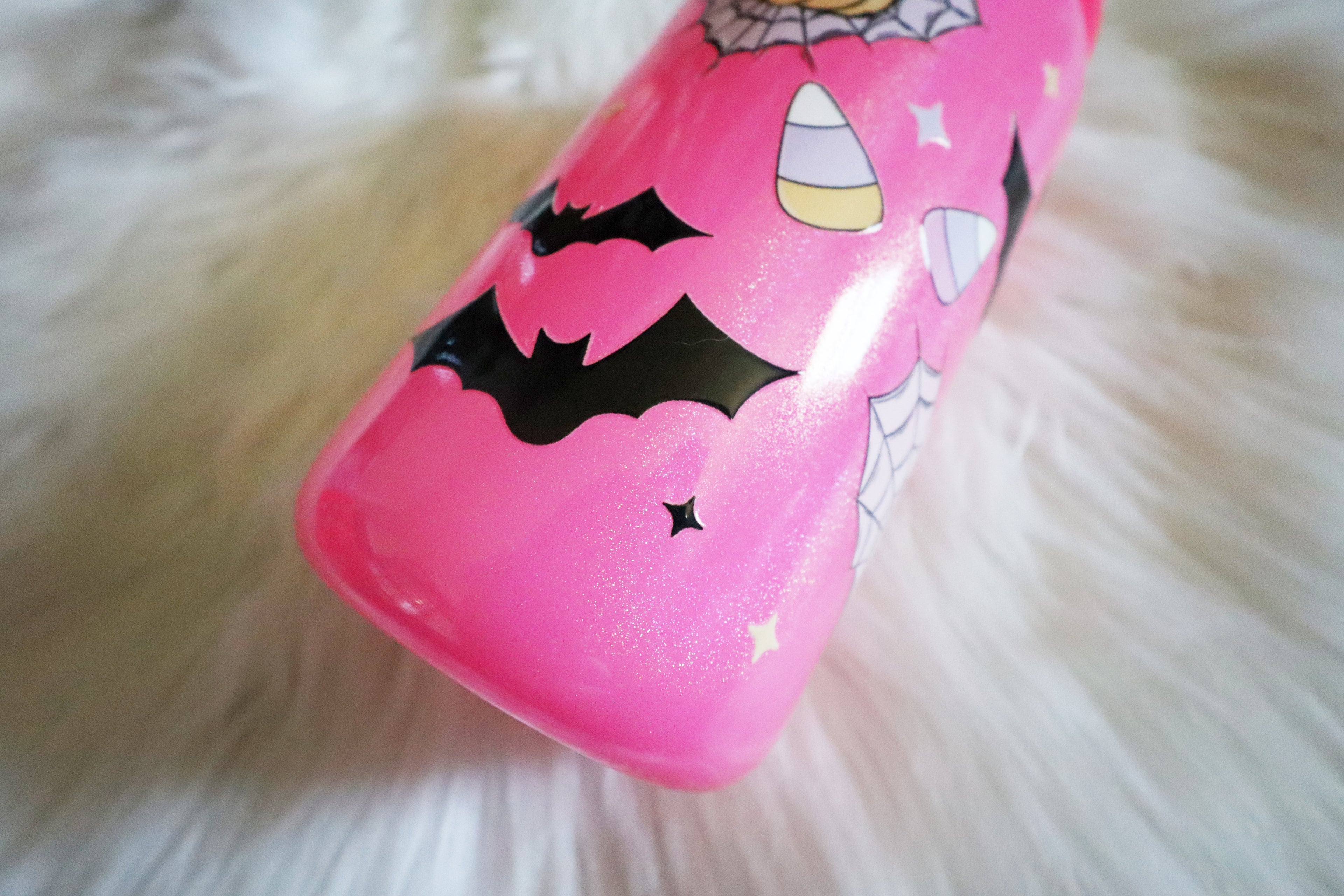 12oz Holographic Glass Can Tumbler - Spooky Pastel