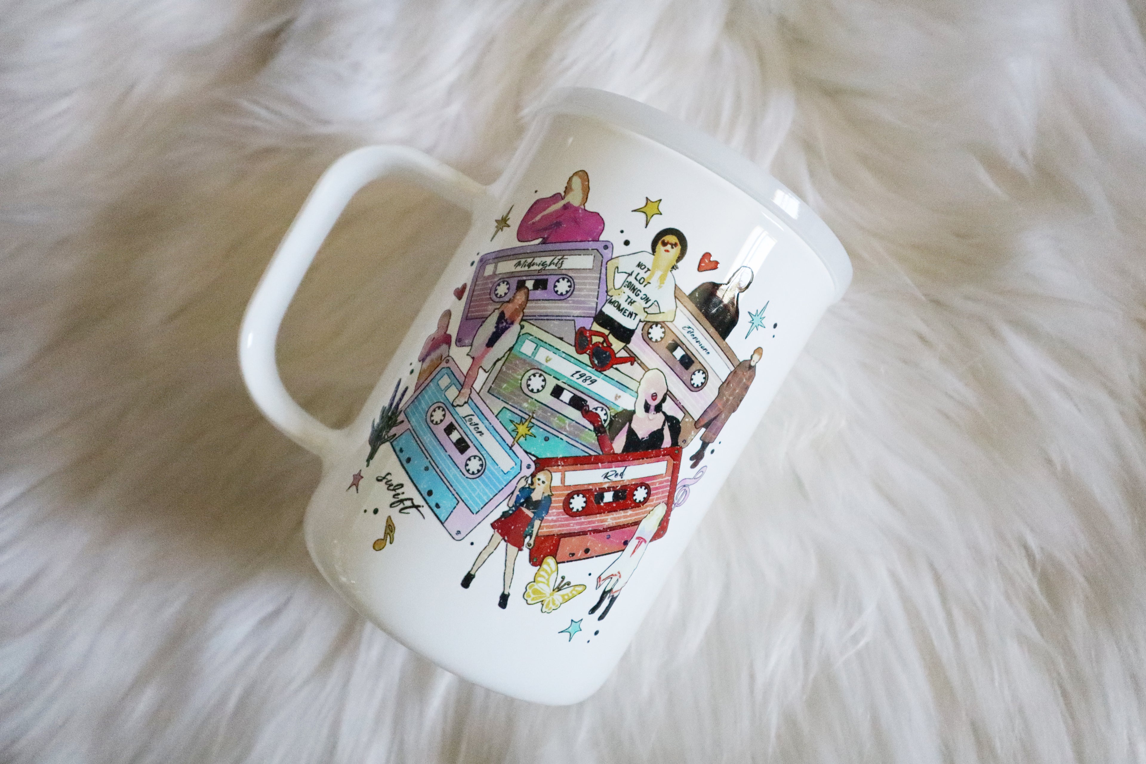 12oz Glass White Mug Tumbler - TS