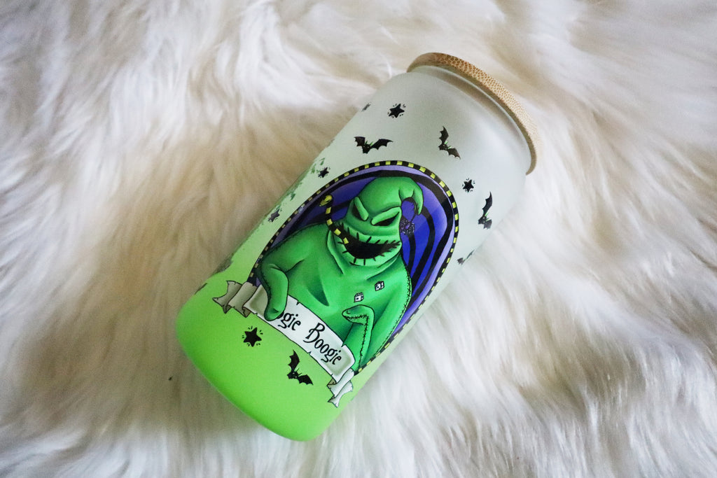 12oz Ombre Glass Can Tumbler - Green Monster