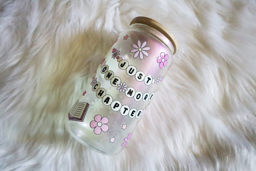 12oz Glass Can Tumbler - One More Chapter