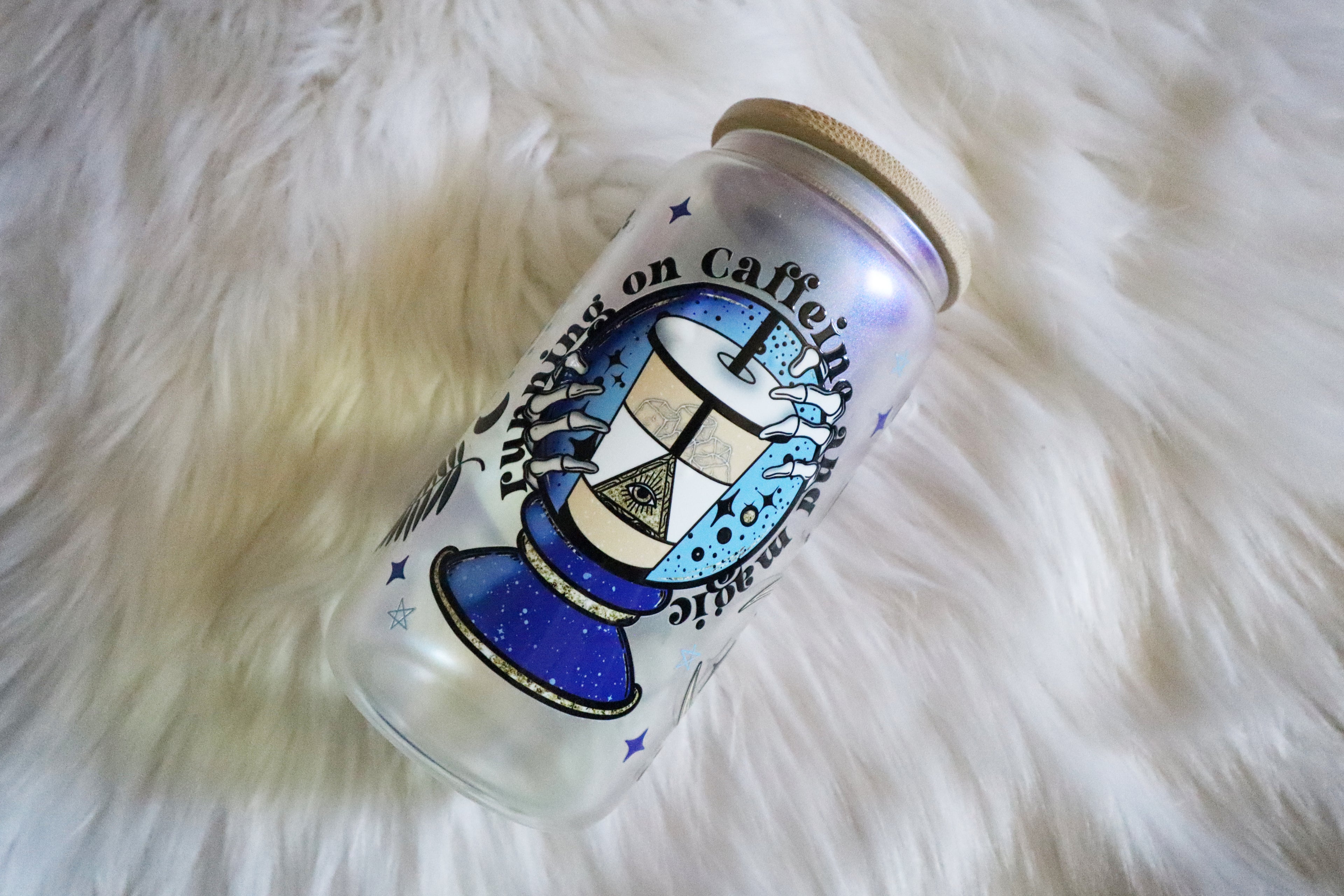 12oz Glass Can Tumbler - Caffeine and Magic