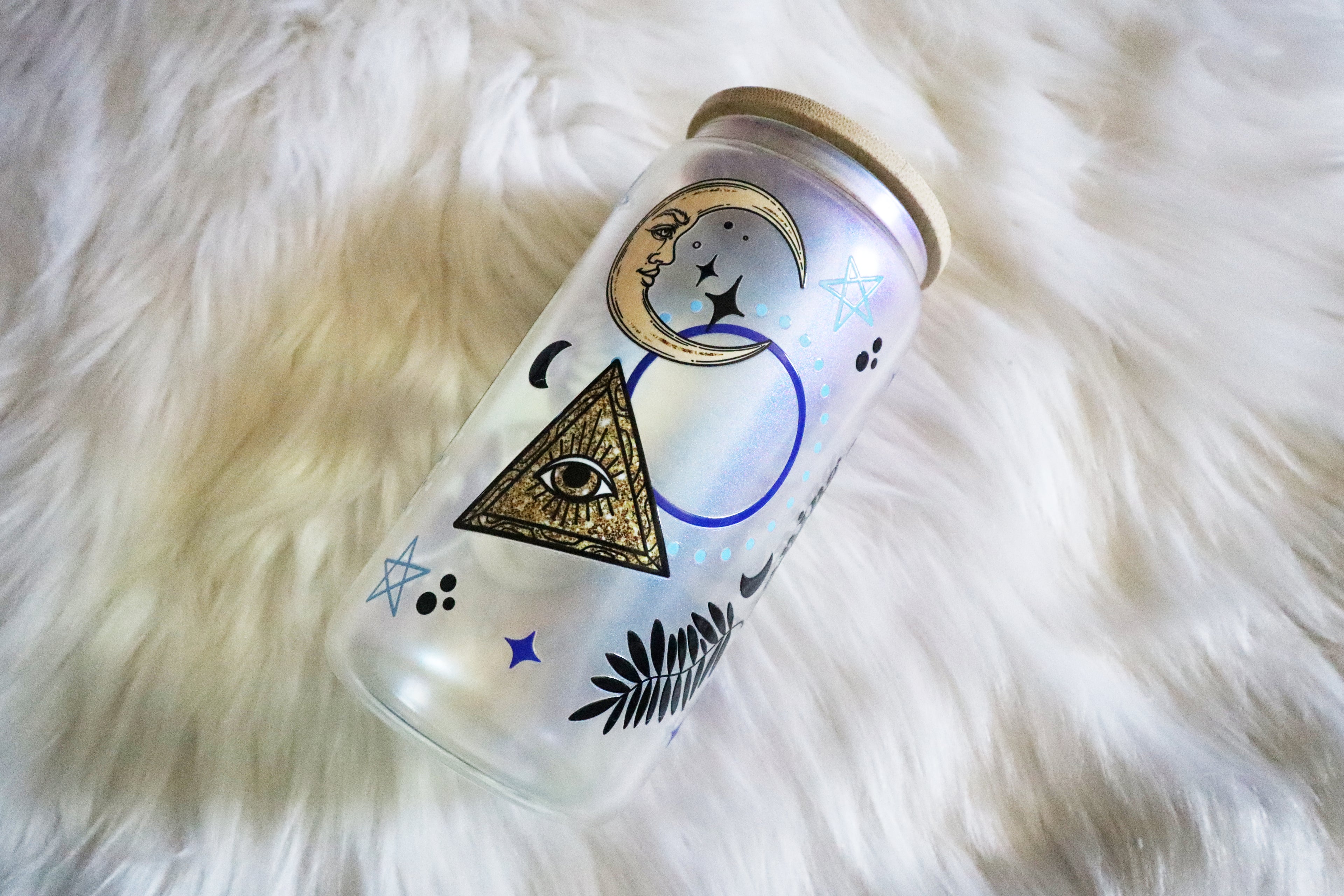 12oz Glass Can Tumbler - Caffeine and Magic