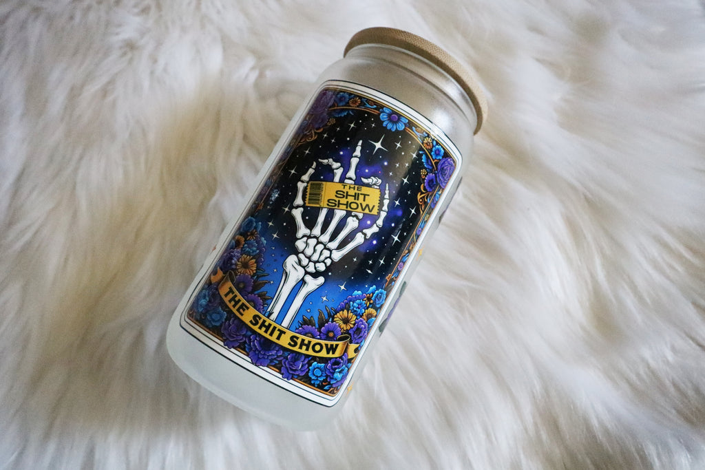 12oz Glass Can Tumbler - Shit Show