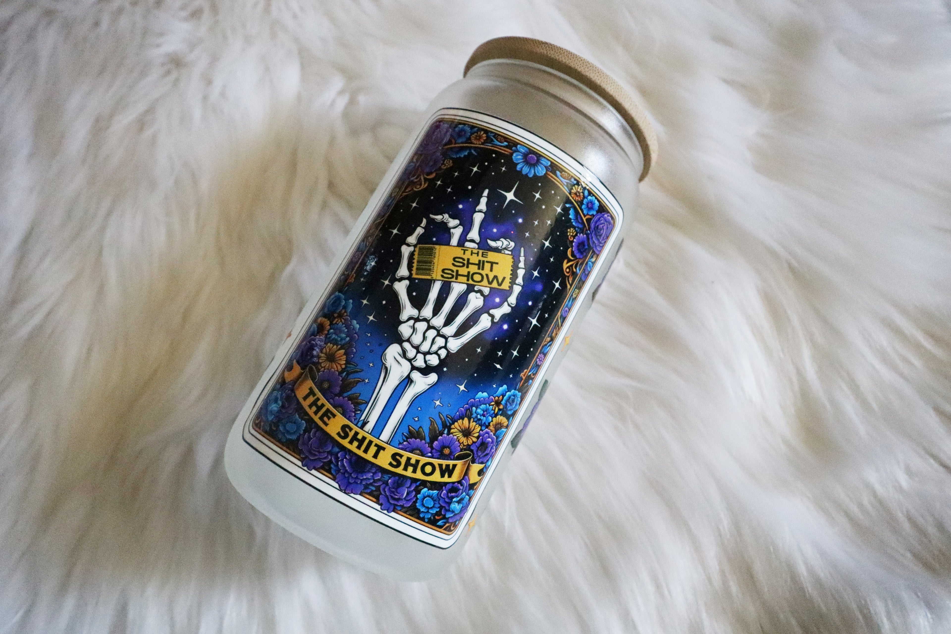 12oz Glass Can Tumbler - Shit Show