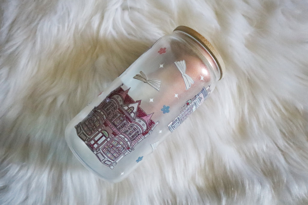 12oz Glass Can Tumbler - Take Me to the Bookstore