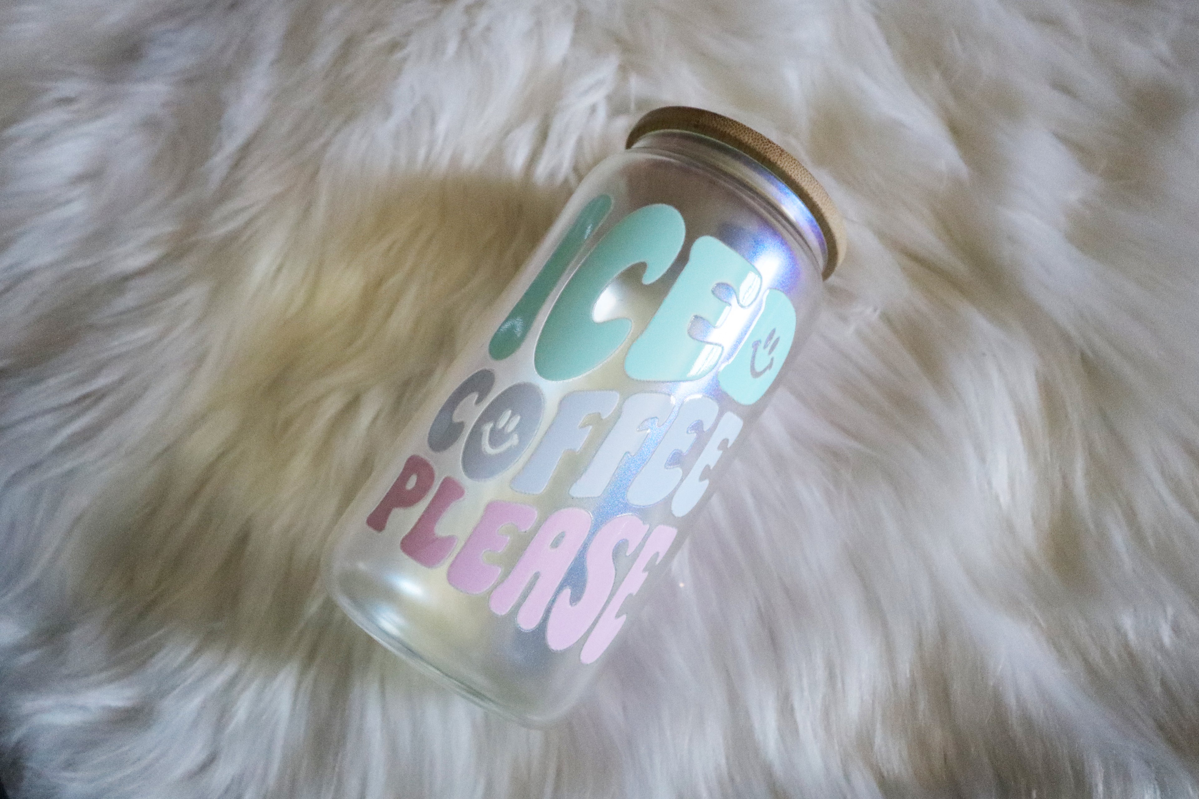 12oz Glass Can Tumbler - Iced Coffee Please