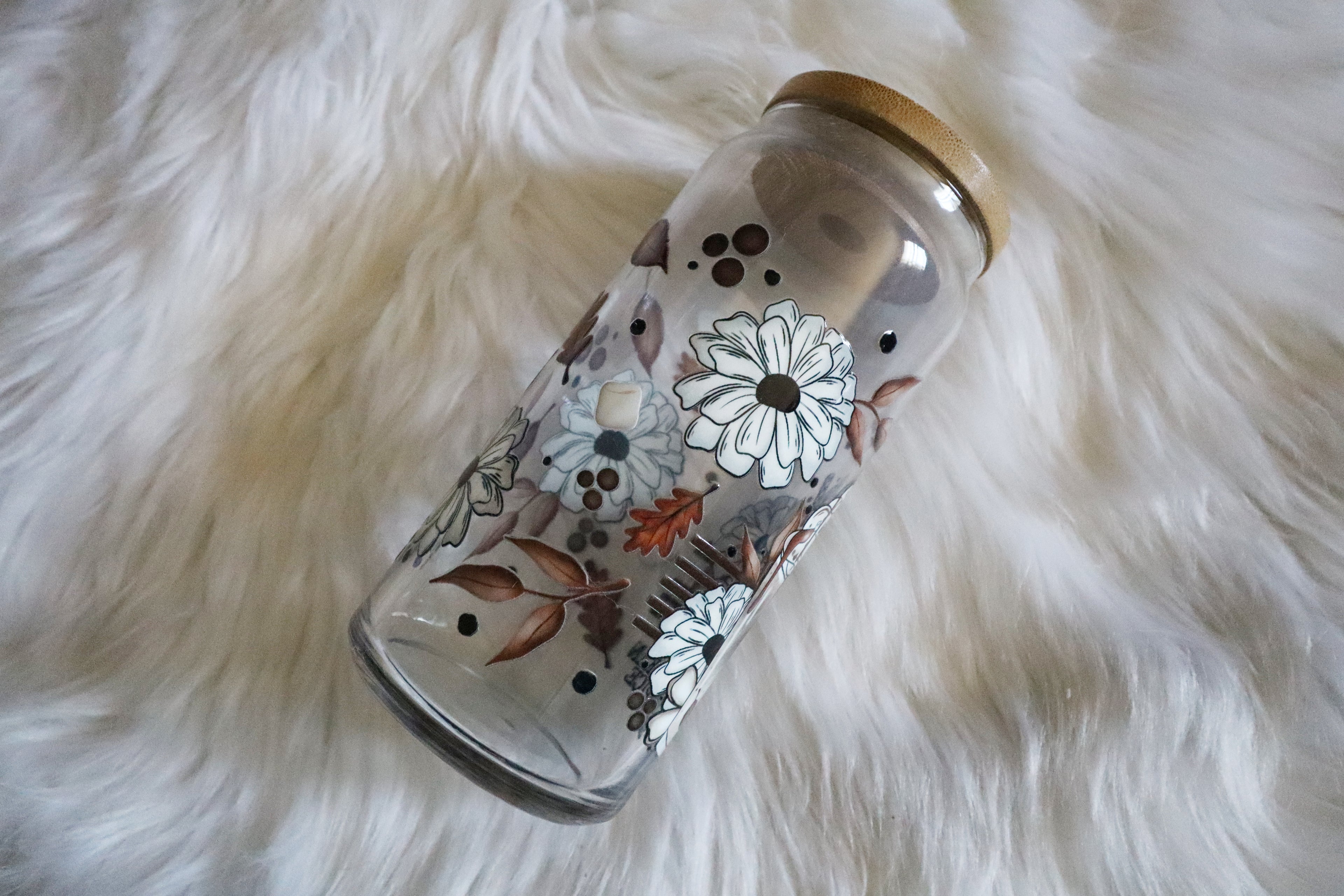 12oz Glass Can Tumbler - Pumpkin Spice