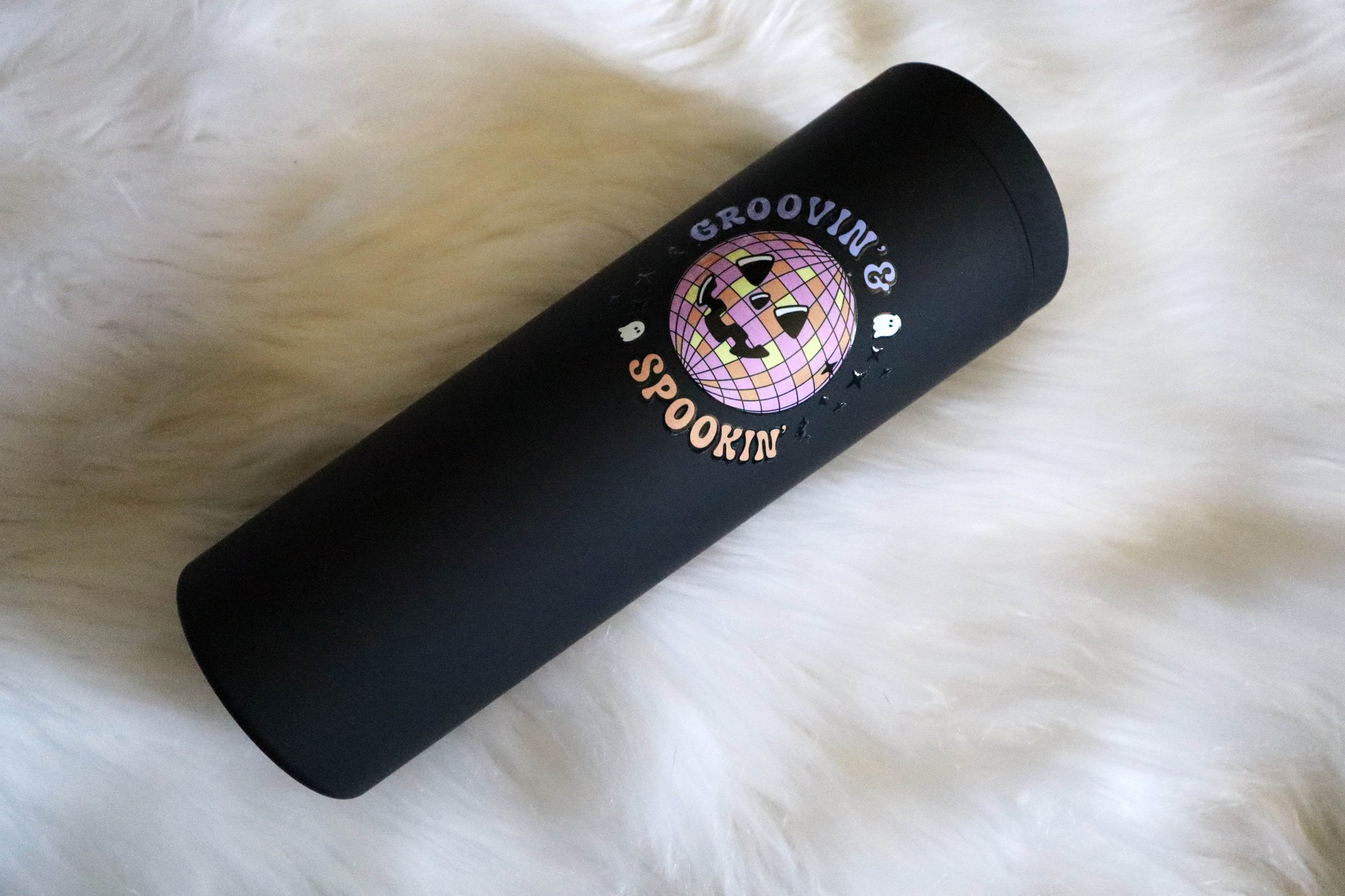16oz Matte Black Plastic Tumbler - Ghost People