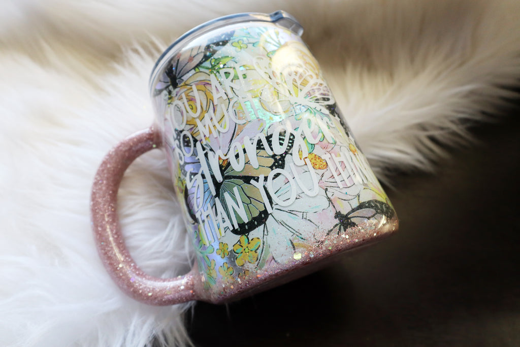 10oz Stainless Steel Tumbler - Mug - Stronger Than You Think