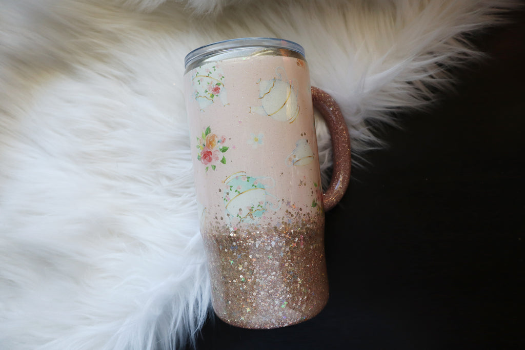 16oz Stainless Steel Tumbler - Mug - Books & Tea