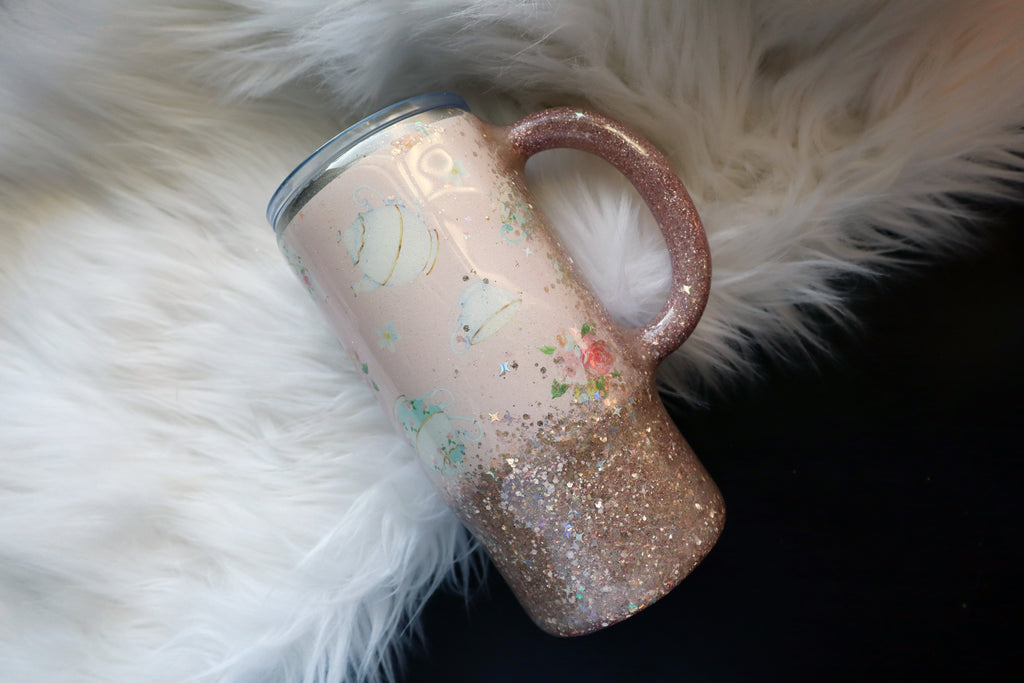 16oz Stainless Steel Tumbler - Mug - Books & Tea