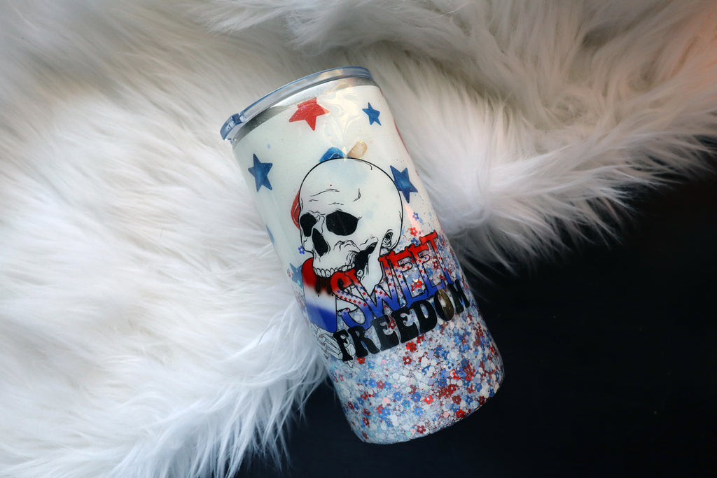 16oz Stainless Steel Tumbler - Sweet Freedom