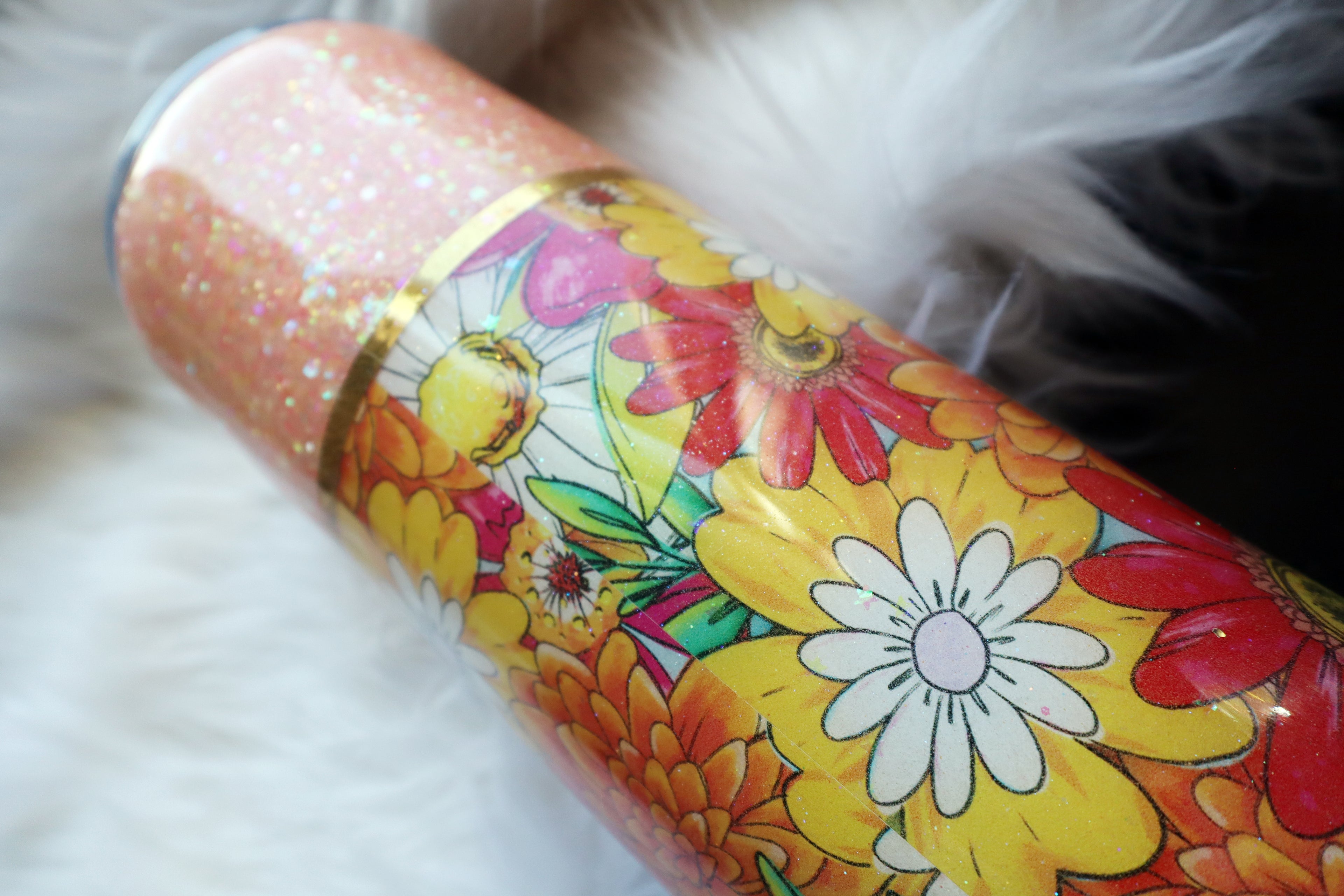 24oz Stainless Steel Tumbler - Sorry I'm Late